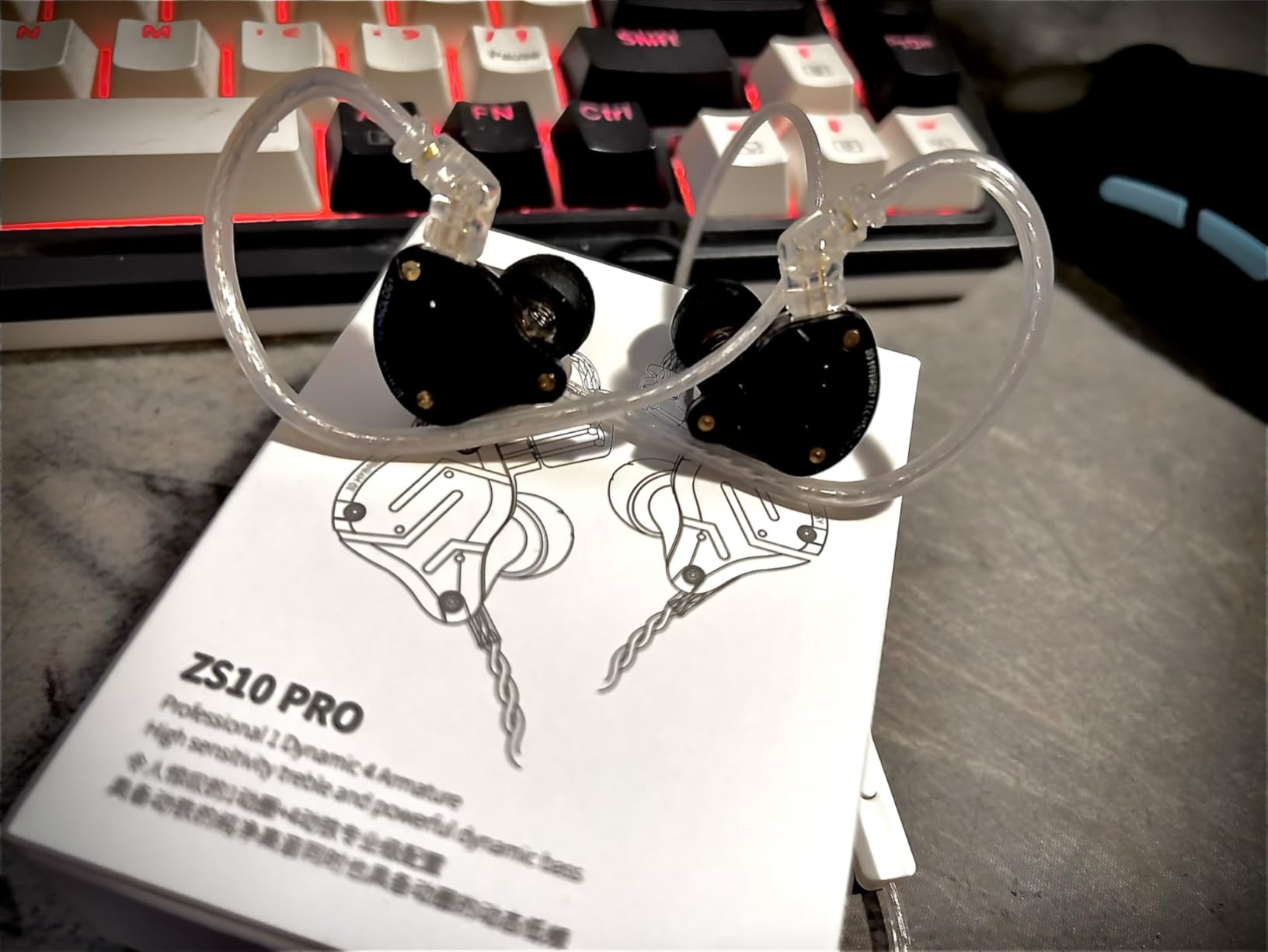 Linsoul KZ ZS10 Pro, 4BA+1DD 5 Driver in Ear Monitor, HiFi Wired Earbuds, Gaming Earbuds, Hybrid IEM Earphones with Stainless Steel Faceplate, Detachable Cable for Musician customer photo 1