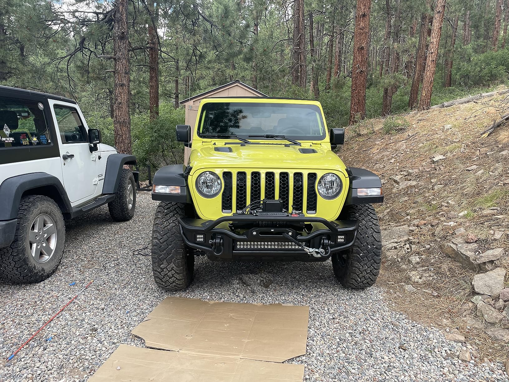 Rough Country Tubular Front Bumper for Jeep Gladiator JT/Wrangler JK & JL/Wrangler Unlimited (2007-2025) - Built-in LED Lights, Skid & Winch Plate customer photo 2