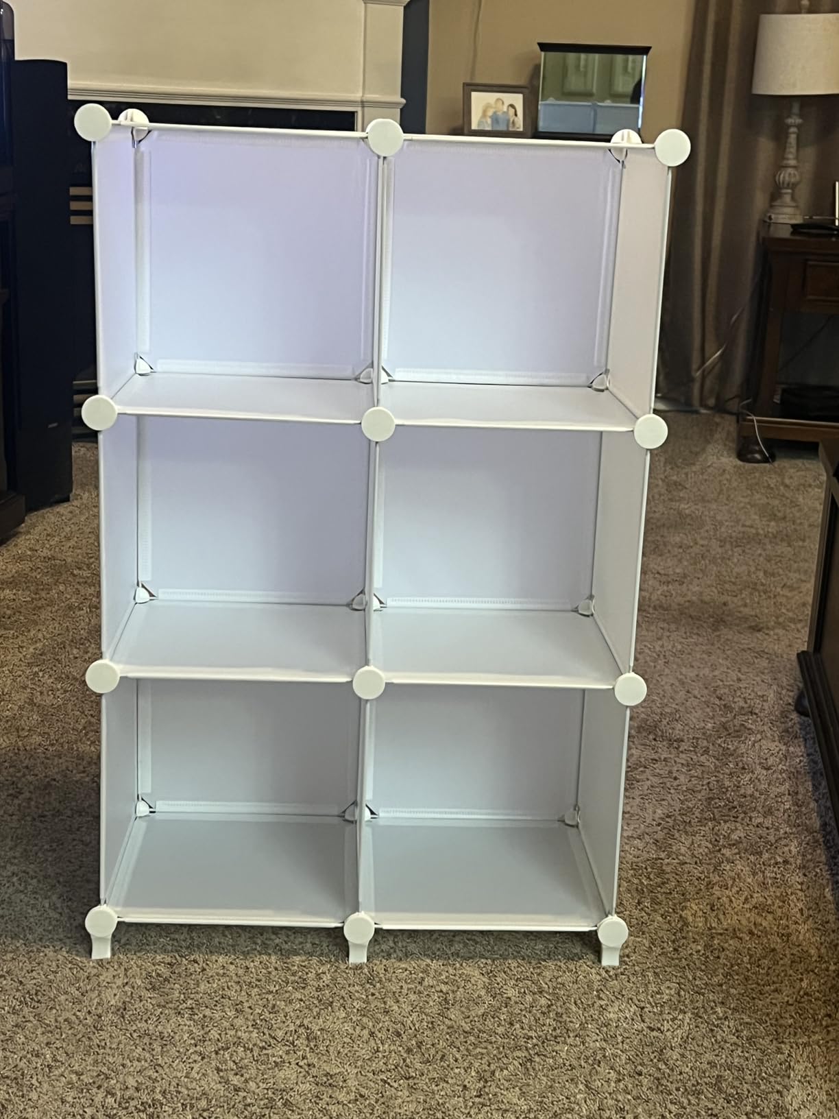 AWTATOS Closet Organizers and Storage, 6 Cube Storage Organizer, White customer photo 2