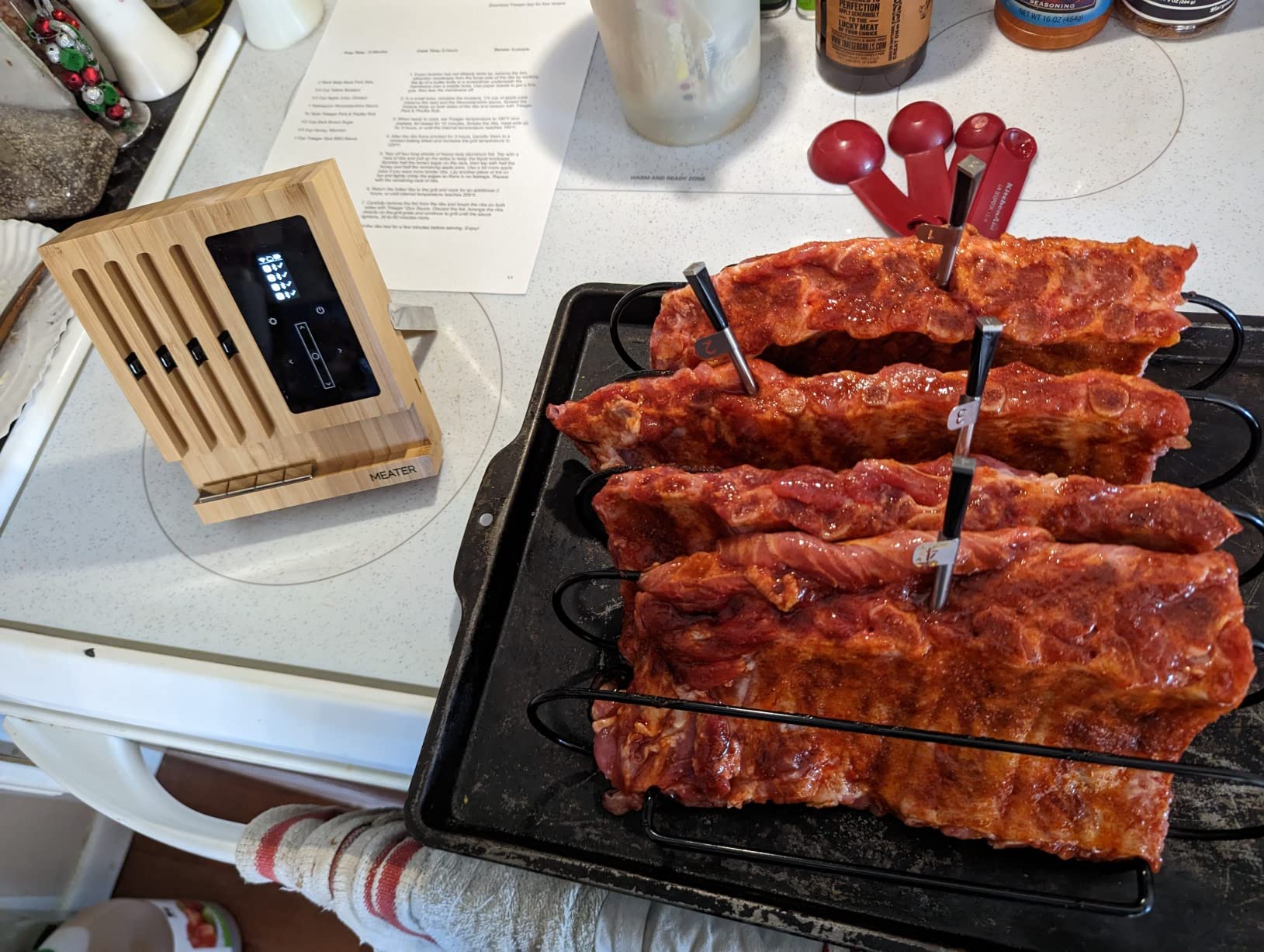 UNCO- Stainless Steel Rib Rack, Holds Up to 4 Full Racks of Ribs for Smoking, Smoker Rack for Grilling, Nonstick BBQ Rib Rack Stand Holder customer photo 2