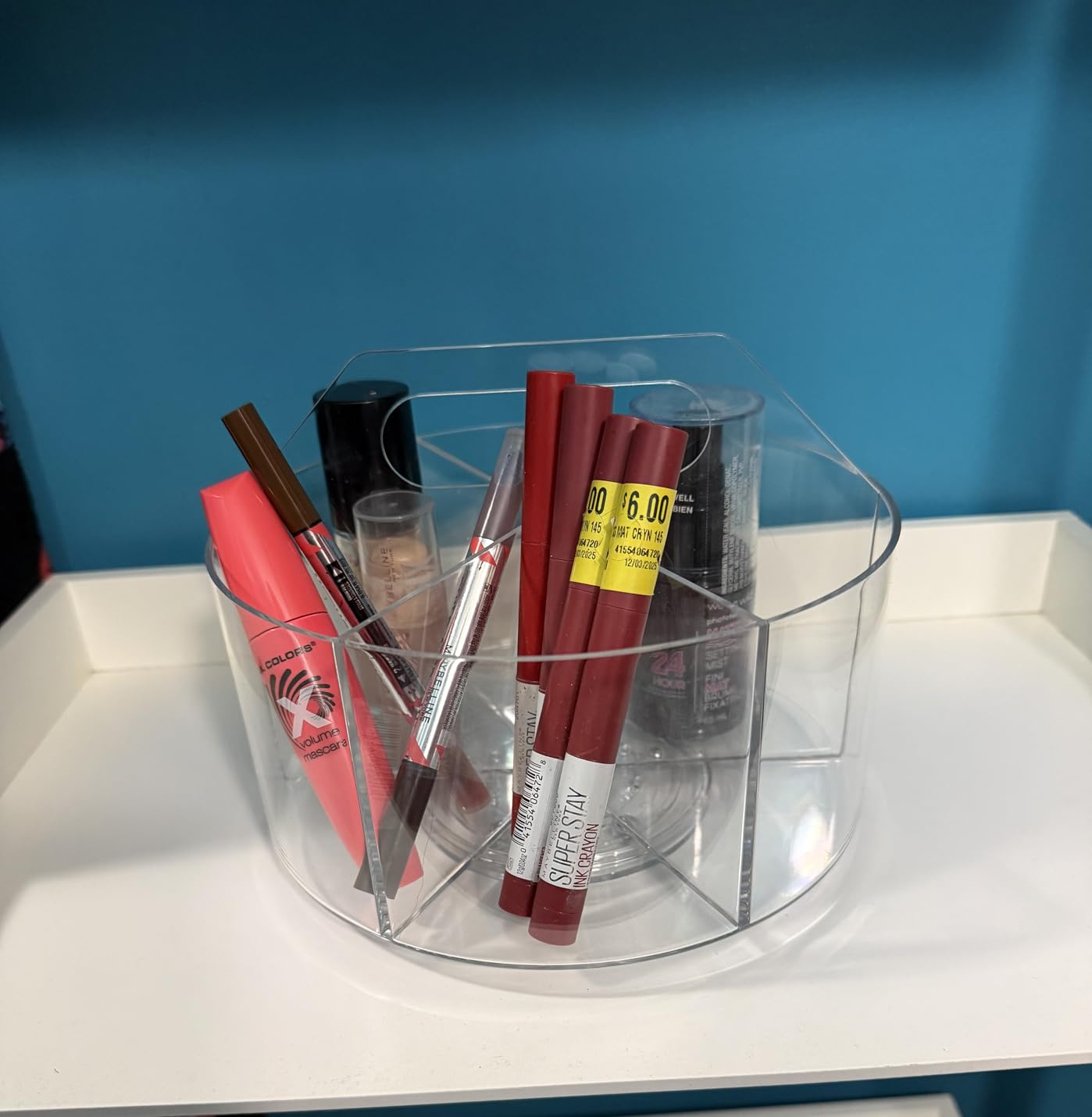 Absonic 250pcs Acrylic Pencil Holder Marker Organizer, 360-Degree Rotating Pen Holder, Crayon Organizers for Kids Pencil Organizer Caddy Art Supply Kids Desk Organizers for Office Home School customer photo 1