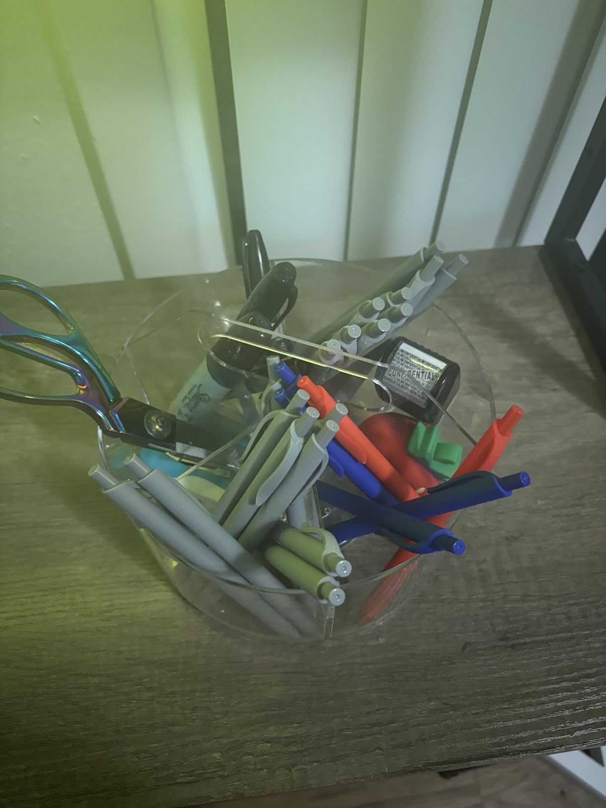 Absonic 250pcs Acrylic Pencil Holder Marker Organizer, 360-Degree Rotating Pen Holder, Crayon Organizers for Kids Pencil Organizer Caddy Art Supply Kids Desk Organizers for Office Home School customer photo 2