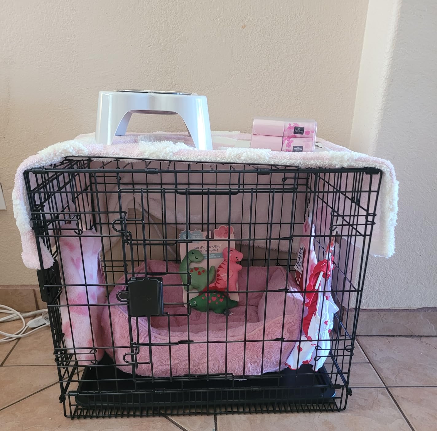 Amazon Basics - Durable, Foldable Metal Wire Dog Crate with Tray, Single Door, 42 x 28 x 30 in customer photo 1