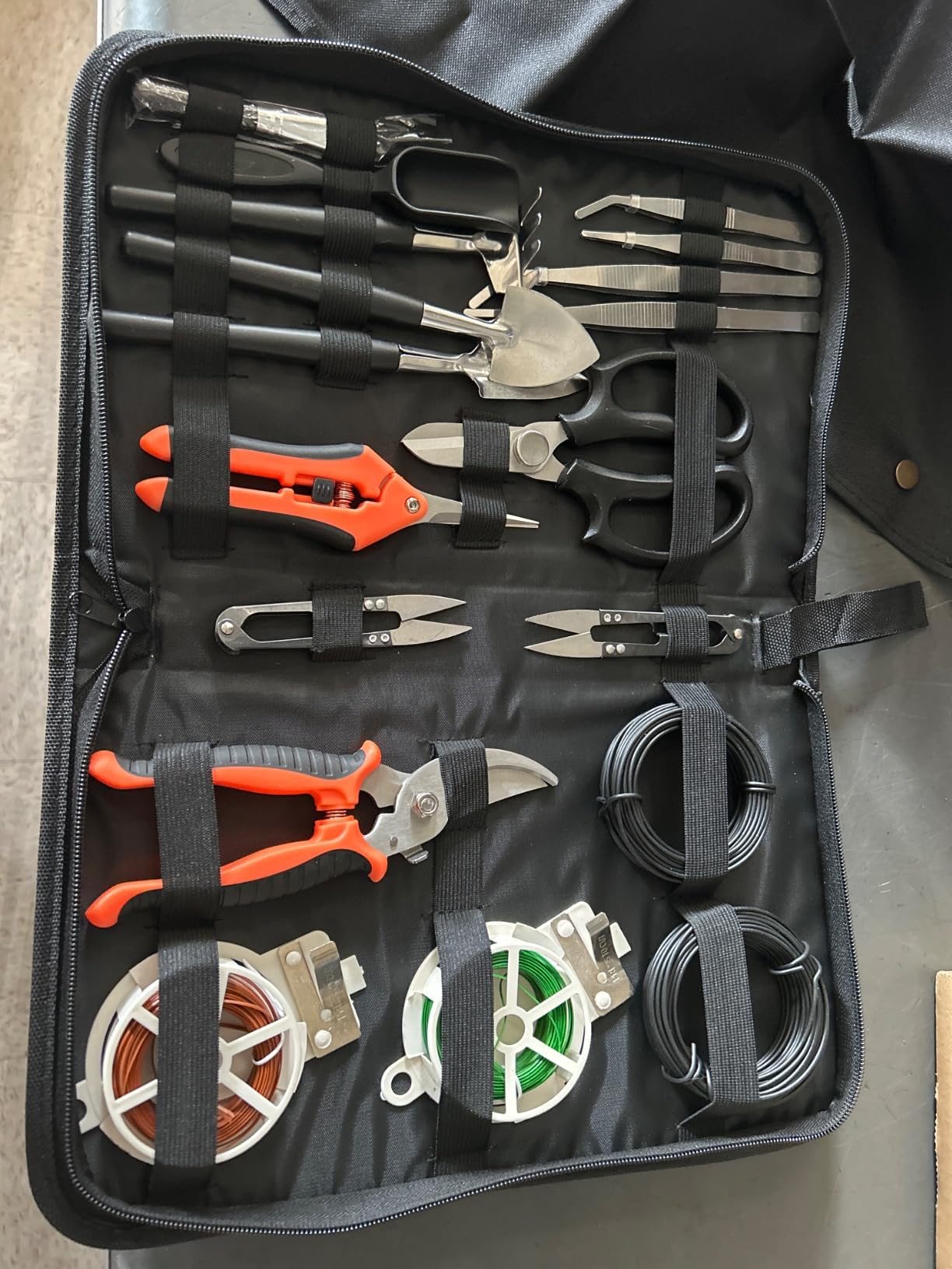 Bonsai Tree Kit, 20 Pcs Gardening Succulent Tools Set, Bonsai Tool Kit Include 262 Feet Bonsai Wire, 29.5