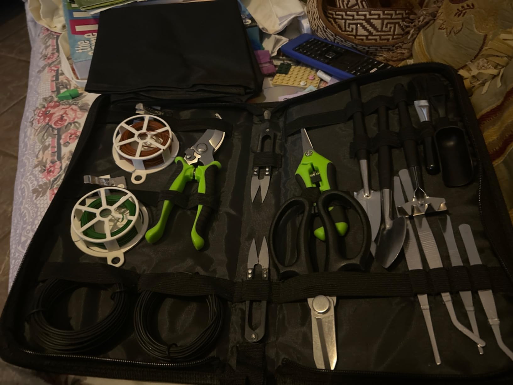 Bonsai Tools Set, 20 Pcs Gardening Succulent Tree Indoor Beginner Tool Kit, Include 262 Feet Bonsai Wire, 29.5