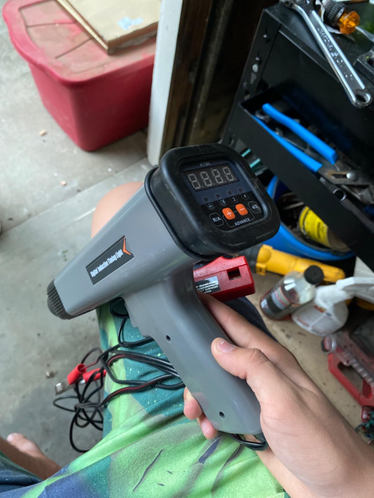 KZYEE KT60 Digital Timing Light with Tachometer & Advance Angle, Automotive 12V Inductive Ignition Timing Light Gun for Distributor-Equipped Gasoline Engines customer photo 1