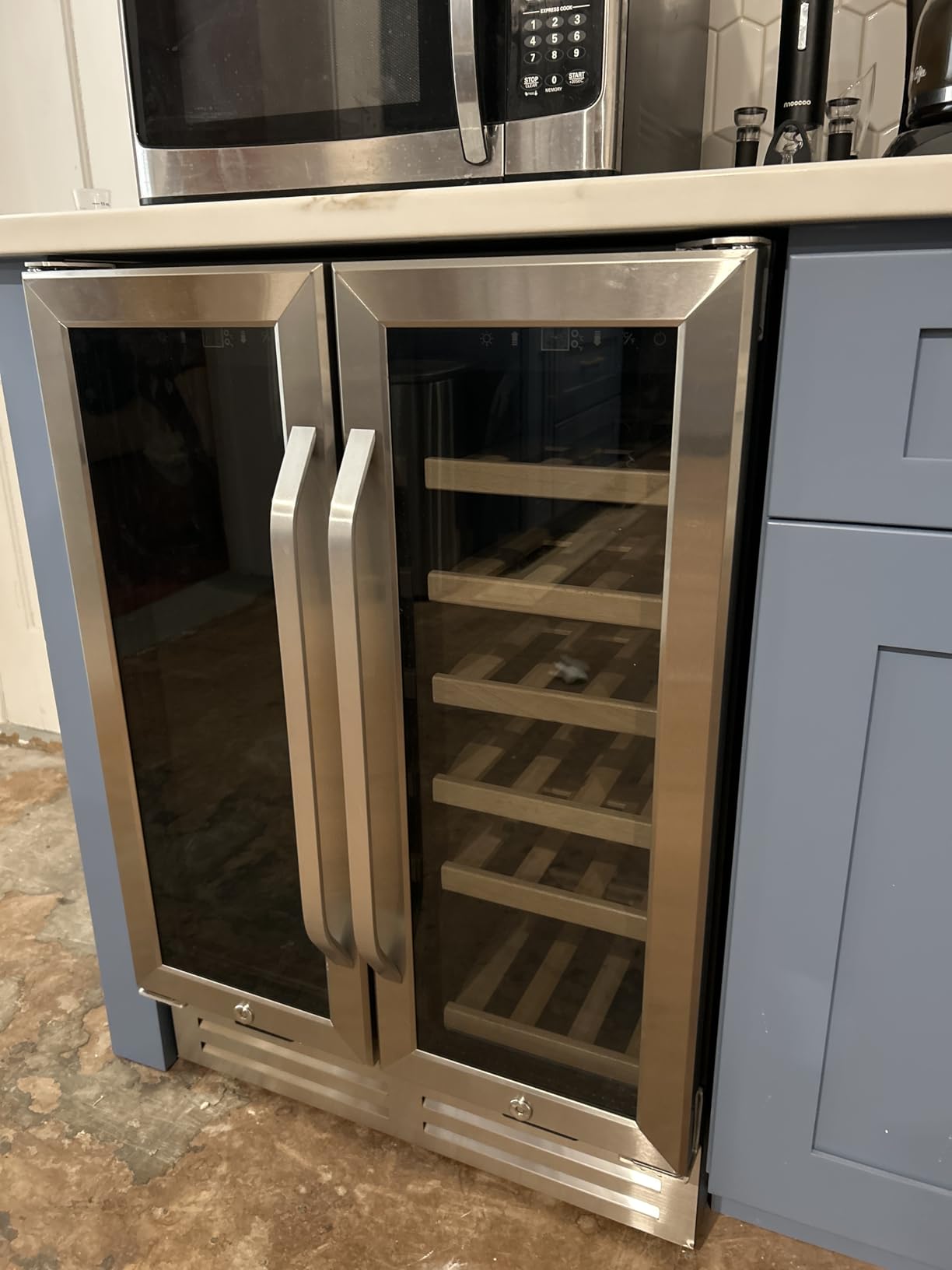 15 Inch Outdoor Beverage Refrigerator Cooler,Stainless Steel 127 Cans Beverage Fridge with French Door Under Counter Built-in or Freestanding, Perfect for Beer, Cola customer photo 1