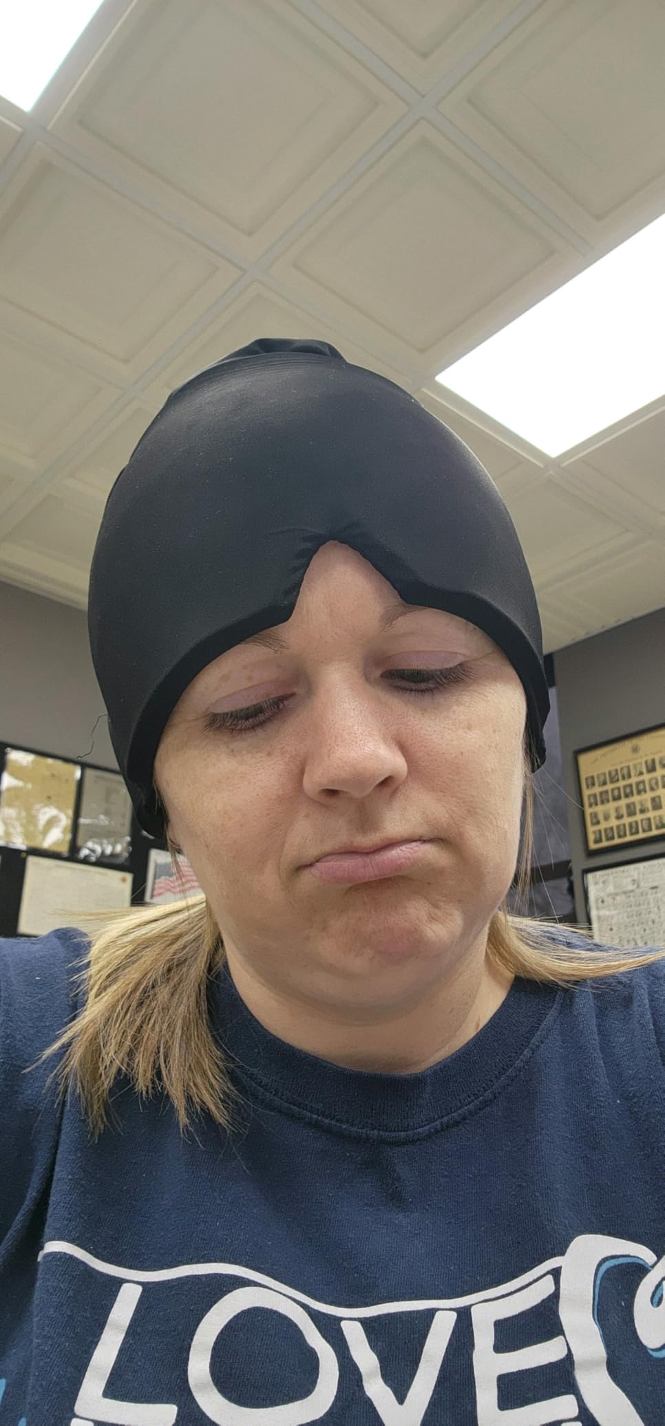 Migraine Relief Cap Ice Head Wrap and Hat | Hot/Cold Gel Pack with Face and Eye Mask Compress for Headache Relief - Black customer photo 2