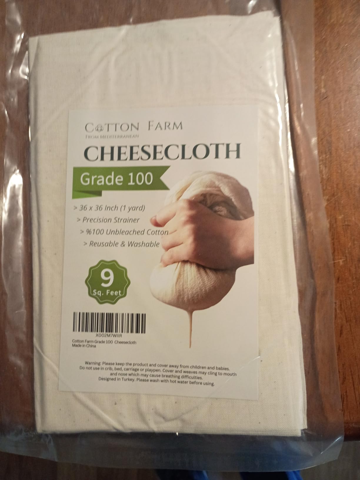 Cotton Farm Nut Milk Bag & Cheese Cloth Bag (Ultra Dense), XL 14 × 14 Inch, 100% Unbleached Cotton Cheesecloth for Precise Food Straining, Washable & Reusable customer photo 1