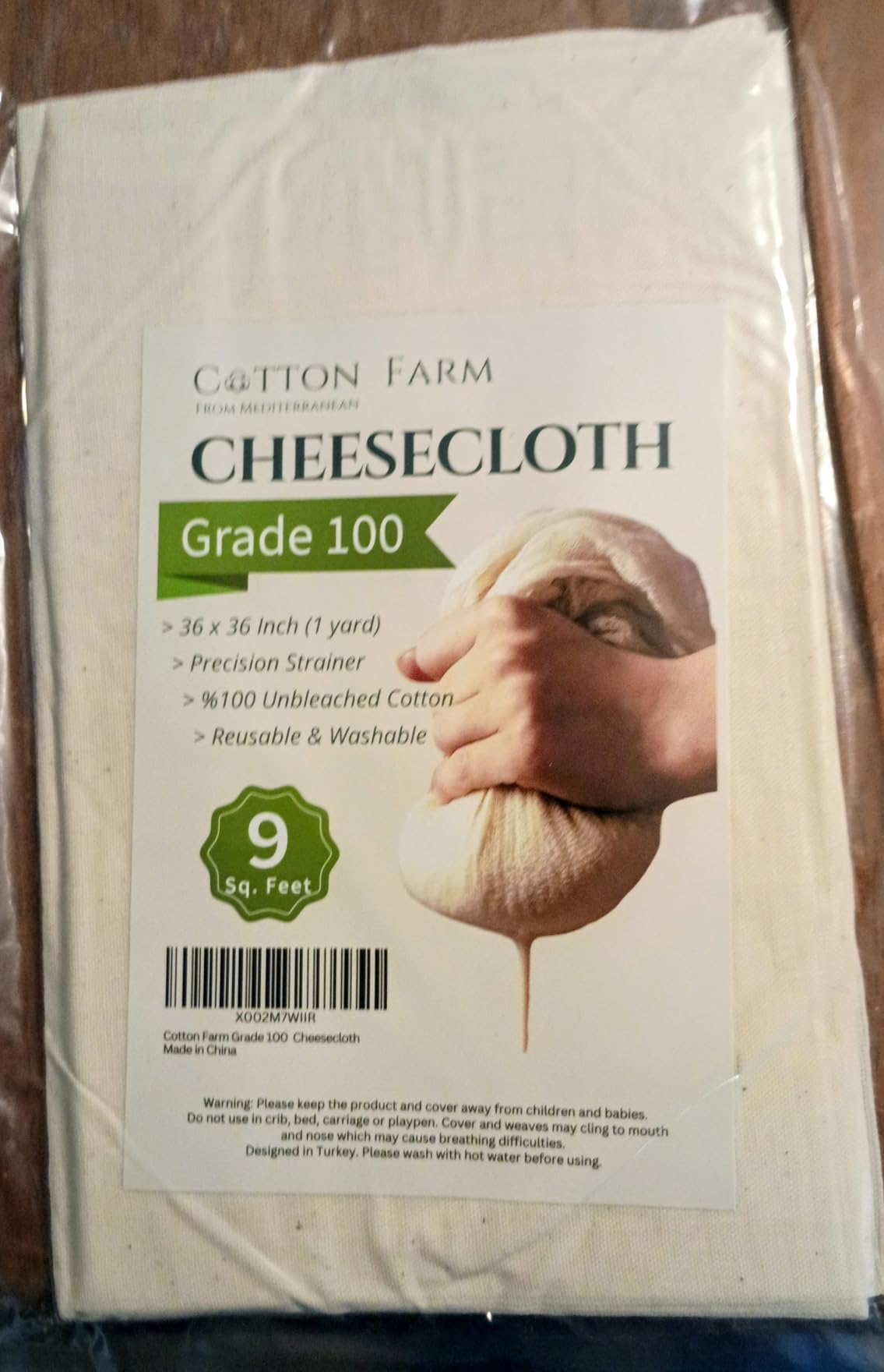 Cotton Farm Nut Milk Bag & Cheese Cloth Bag (Ultra Dense), XL 14 × 14 Inch, 100% Unbleached Cotton Cheesecloth for Precise Food Straining, Washable & Reusable customer photo 2