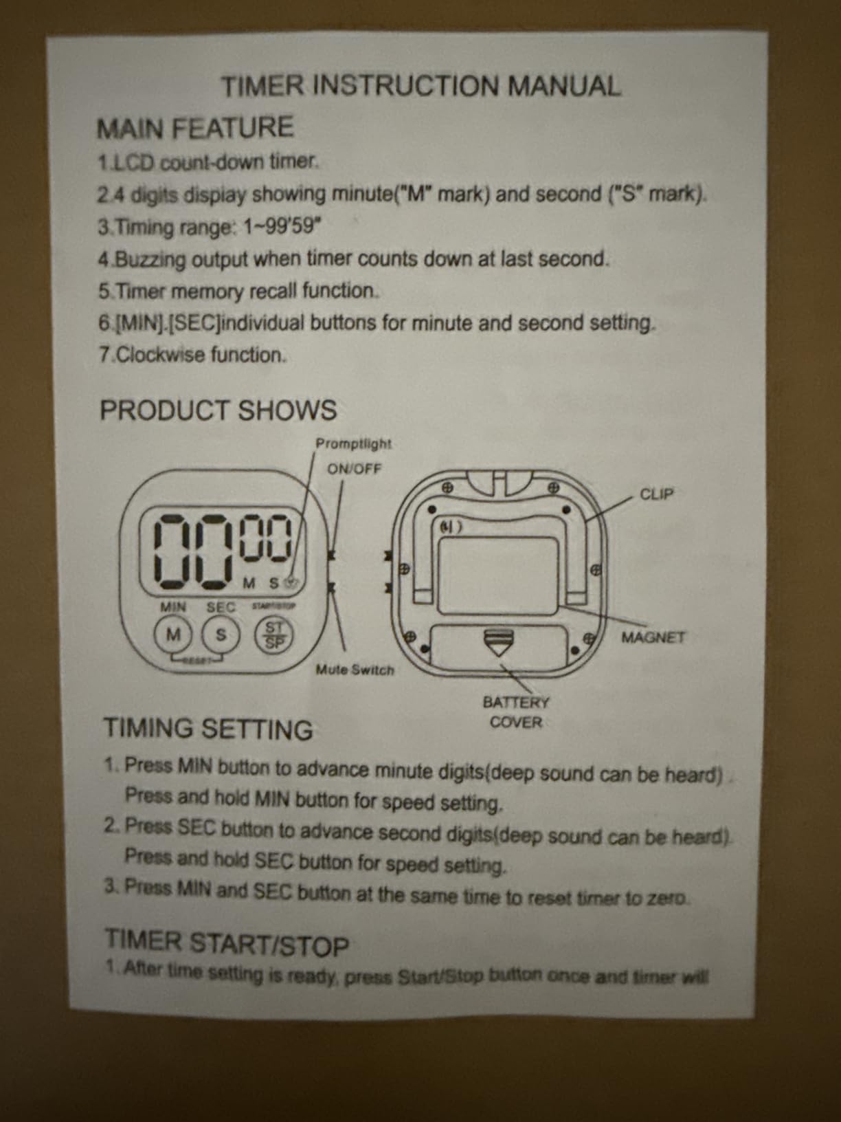 6 Pack Multi-Function Electronic Timer - Magnetic Digital Timers Big LCD Display The Loud/Silent Switch Countdown Timer Extensively Use in Break Time, Cooking,Gym, Meeting, Classroom customer photo 1