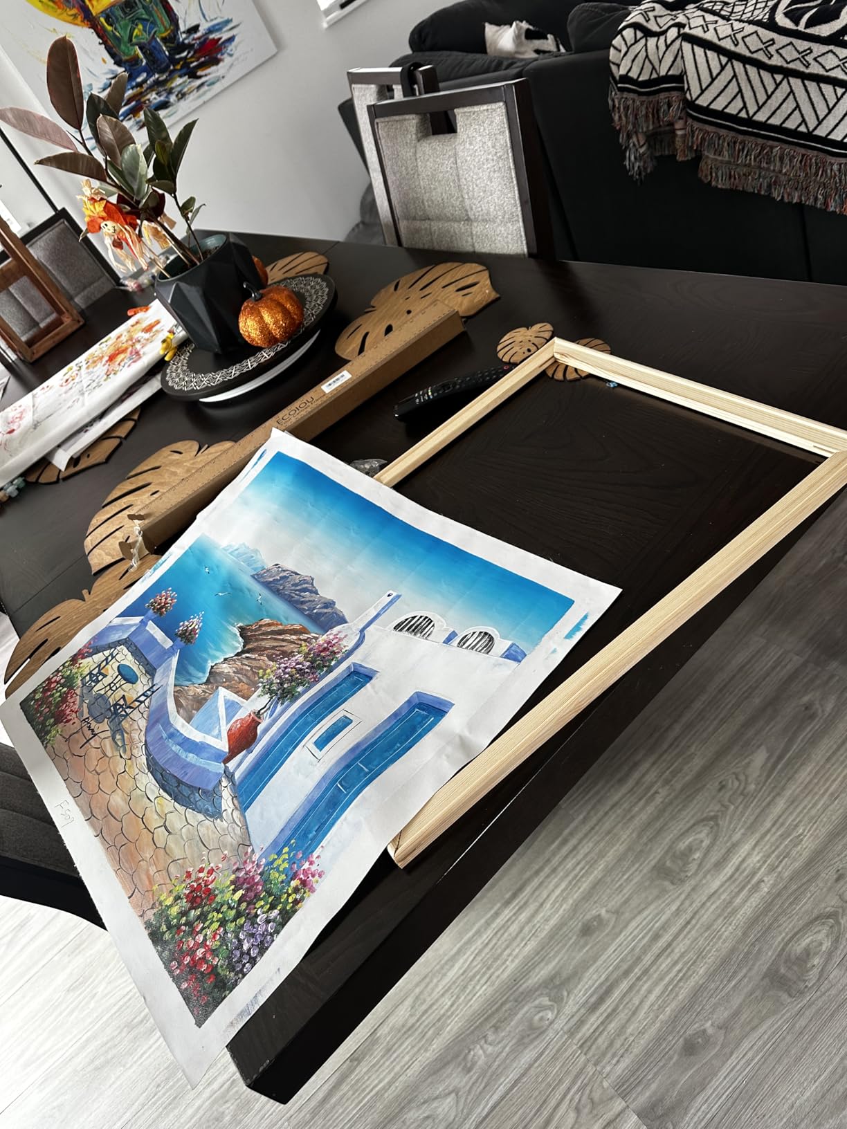 DIY Canvas Stretcher Bars 16x20 Inch Canvas Frame, Sturdy Stretcher Frames for Oil Paintings, Prints, Paint by Numbers & Posters(Need Extra Size to wrap Around The Frame) customer photo 2