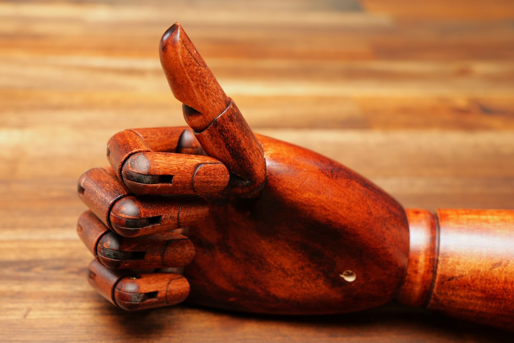 Wooden Hand Model for Artists, Articulated Mannequin Left Hand Figure, 10.2-inch Flexible Fingers Jewelry Holder for Sketch Art, Drawing, and Display customer photo 2