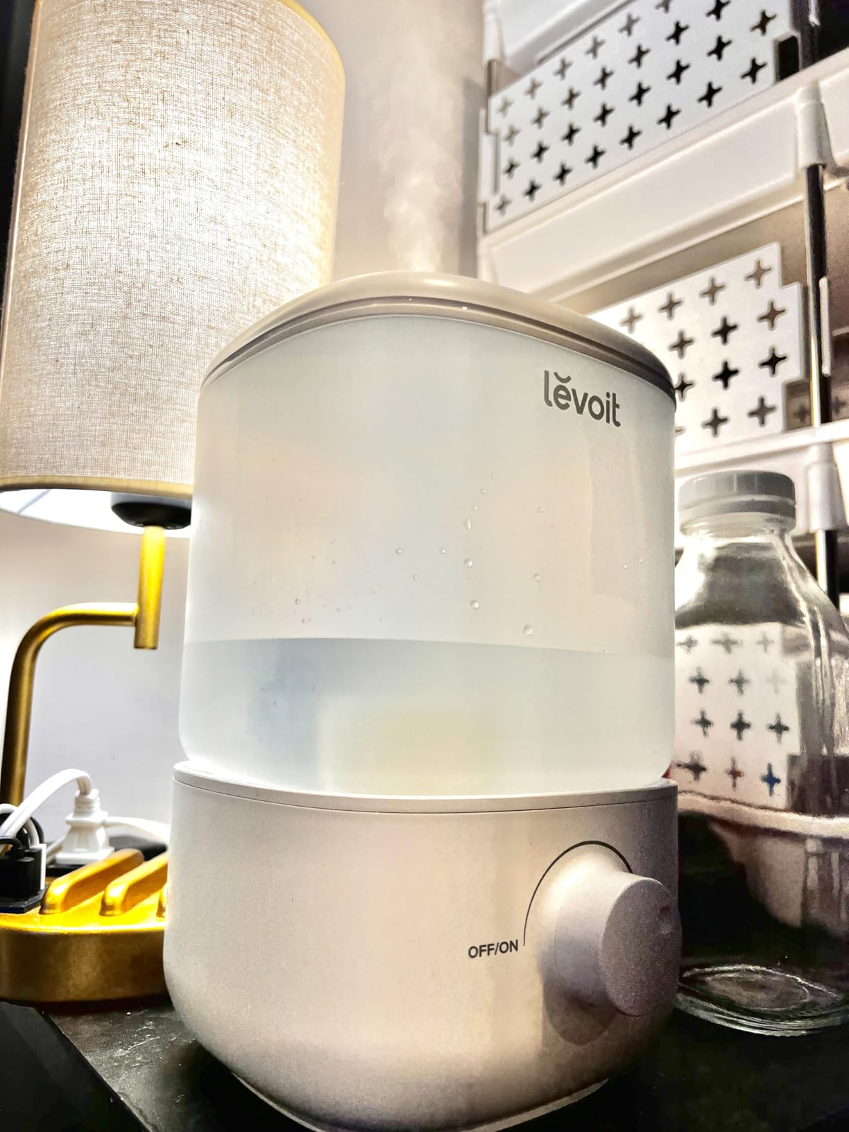 LEVOIT Smart Cool Mist Top Fill Humidifiers for Bedroom with Sensor, Auto Humidity Setting, APP & Voice Control, Essential Oil Diffuser, Ultra Quiet Operation, Super Easy Top Fill, 3L, White customer photo 1