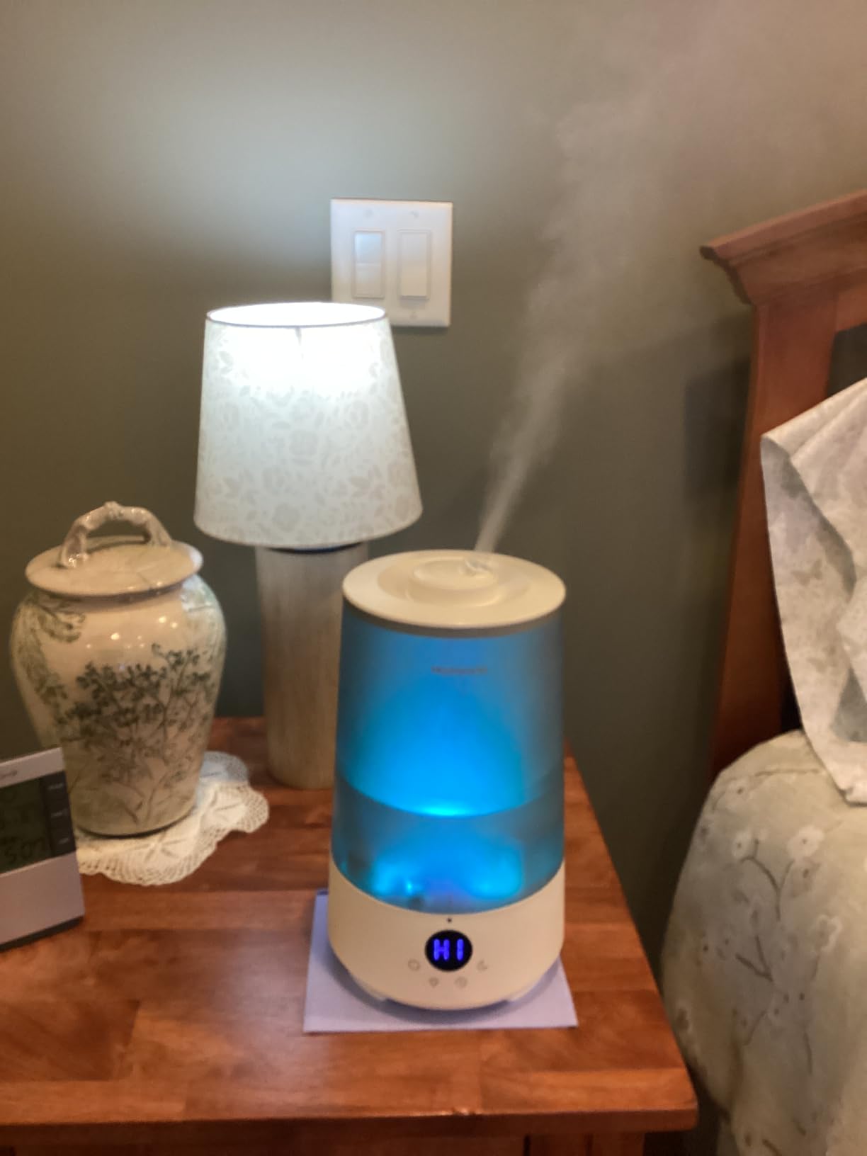 Homvana 3.6L Top-Fill Cool Mist Humidifiers for Bedroom, Large Room (Grey) | 23dB Quiet, Easy-to-Clean 2-in-1 Baby Humidifier & Oil Diffuser for Congestion Relief, Last for 4 Night customer photo 2