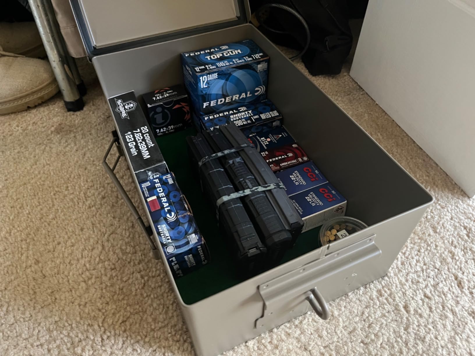 Reapr Steel Ammo Can, Heavy Duty Locking Metal Ammo Storage Box, Airtight and Watertight 30 Cal or 50 Cal Case for Rifle, Shotgun, Pistol, Military Footlocker Style Tool and Gear Organizer customer photo 2