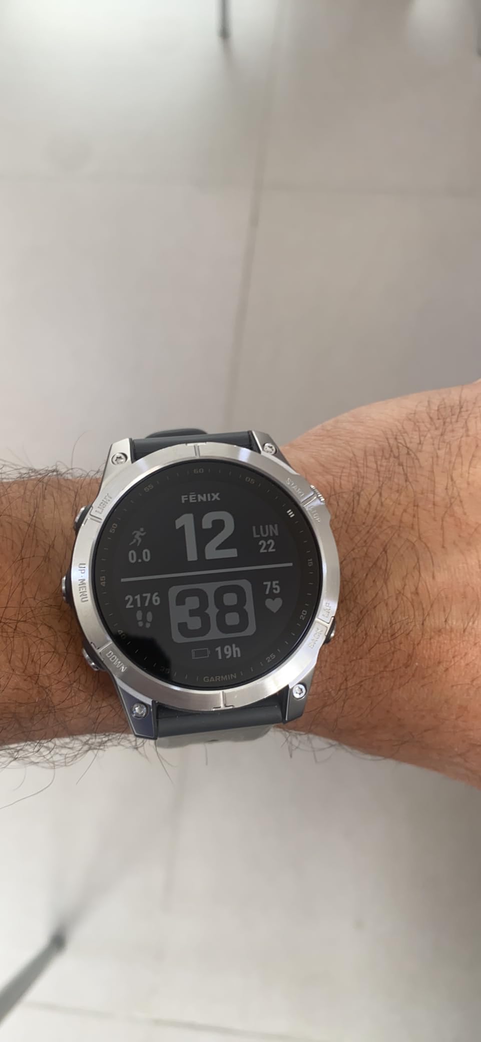 Fenix 7 Standard Edition Multisport GPS Watch with Sunlight-Visible Transflective Memory-in-Pixel Display (Silver with Graphite Band) customer photo 2