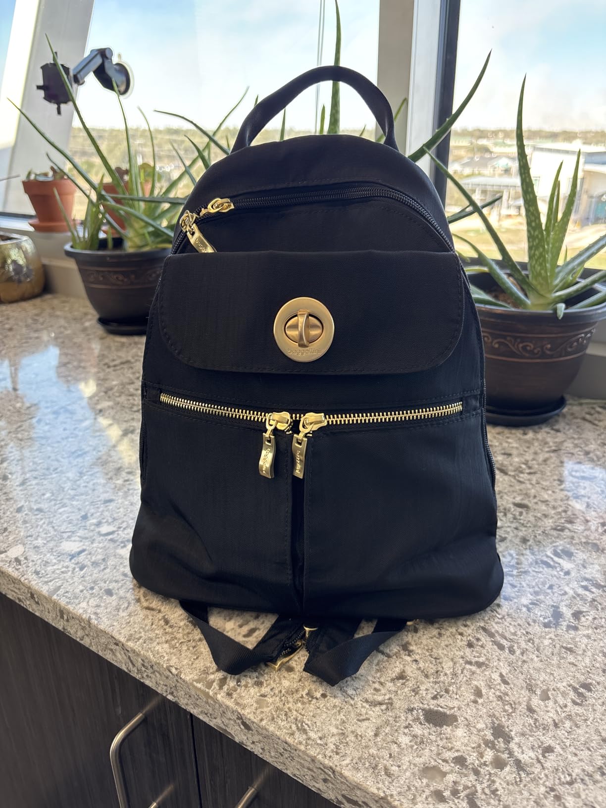 Baggallini Naples Convertible Backpack - Travel Sling Crossbody - 12