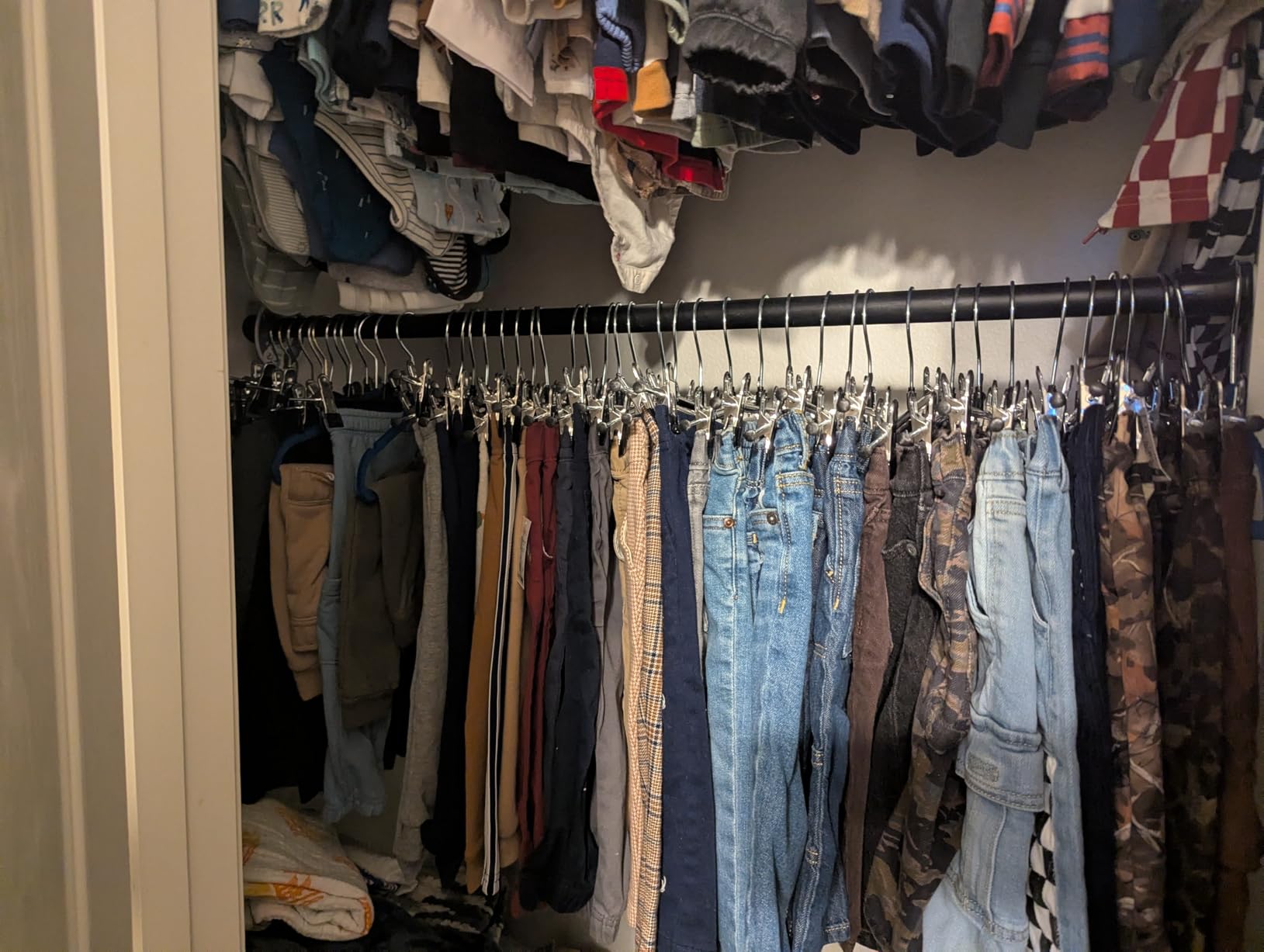 Pants Hangers with Clips for Women 20 Pack Adjustable Heavy Duty Space Saving Skirt Hangers Non-Slip Trousers, Jeans, Shorts Black,12Inch customer photo 1