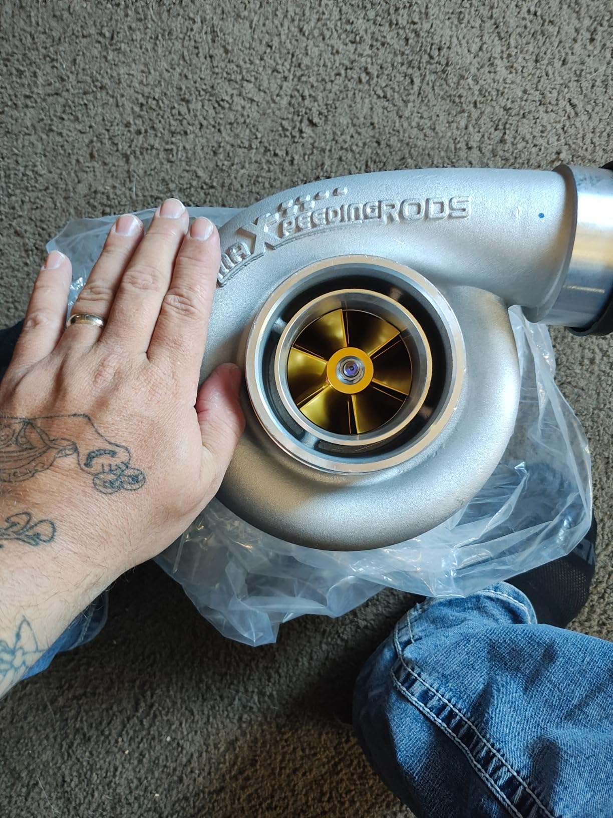 maXpeedingrods T4 Turbo Turbocharger for 4.0L-6.0L Engine, Billet Compressor Wheel, for Chevrolet Camaro Silverado 1500, for Ford Mustang, for Dodge Challenger Charger, Street JD Series customer photo 1