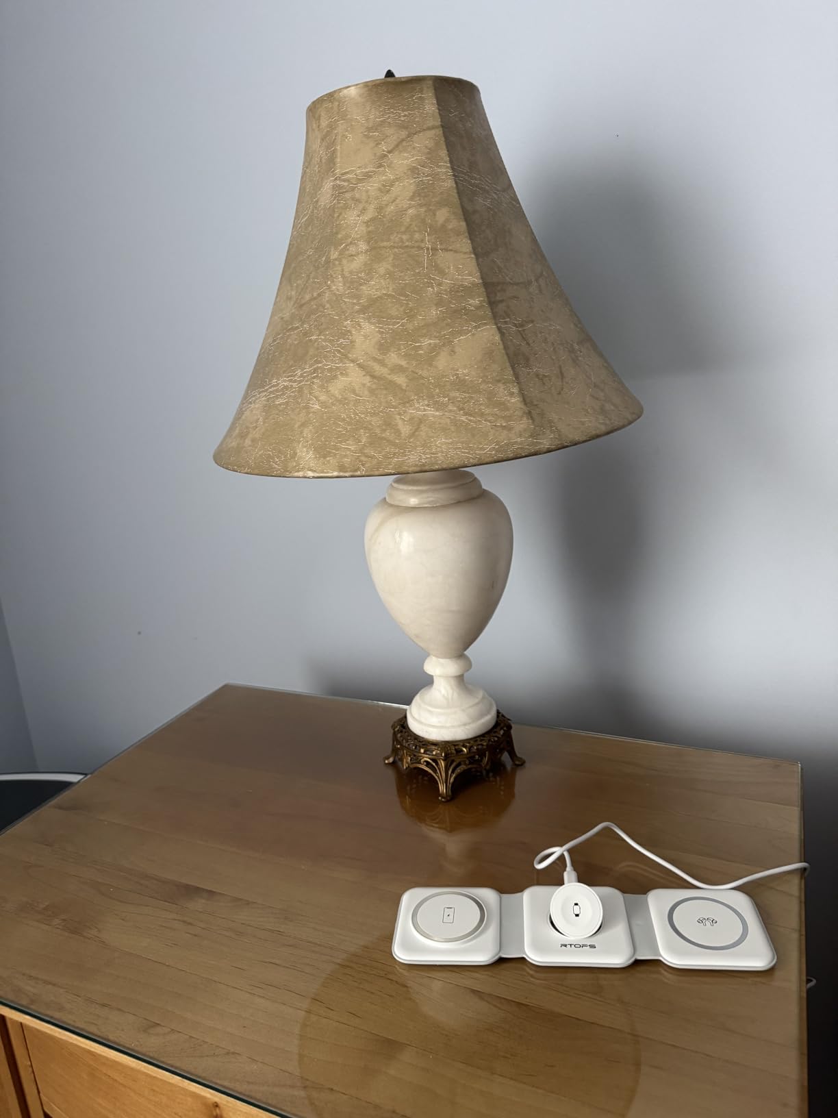 Wireless Charger 3 in 1,RTOPS Magnetic Travel Wireless Charging Station Multiple Devices,GaN 3 in 1 Charging Station,Compatible for iPhone16/15/14/13/Pro/Max,iWatch,AirPods4/3/2/Pro(Adapter Includes) customer photo 1