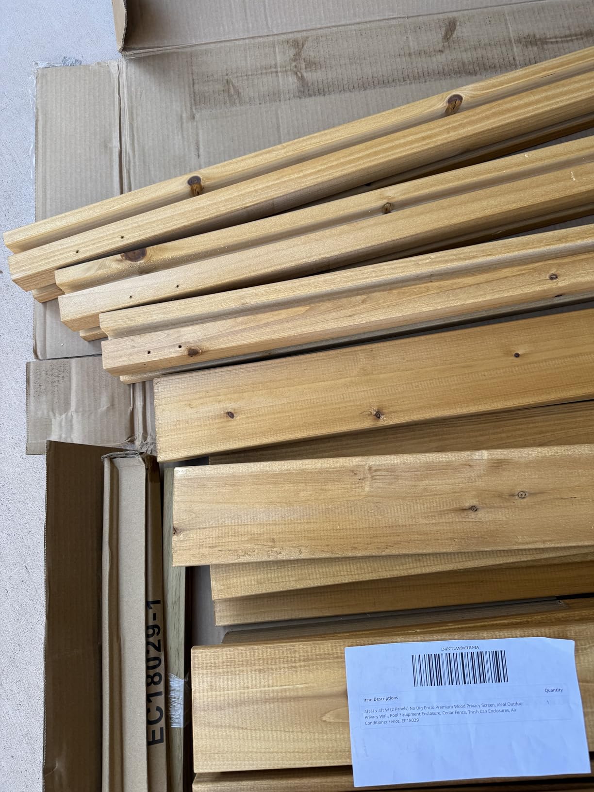 42in H x 38in W (2 Panels) No Dig Enclo Charleston Cedar Wood Privacy Screen, Ideal Outdoor Privacy Wall, Pool Equipment Enclosure, Trash Can Enclosures, Air Conditioner Fence, EC18009 customer photo 1