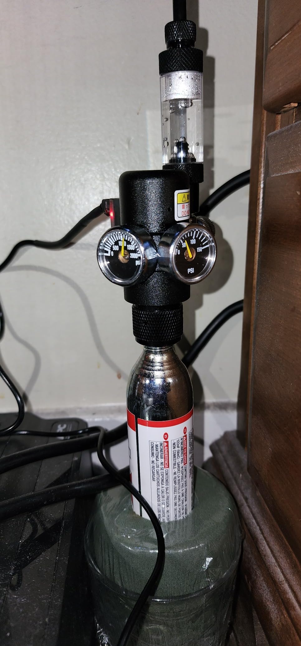 FZONE Aquarium CO2 Regulator for Paintball with DC Solenoid and Aluminum Alloy Bubble Counter and Check Valve customer photo 2