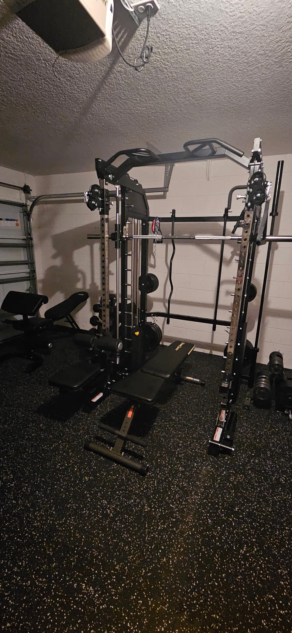 Hercules Commercial Smith Machine Functional Trainer Power Rack, All-in-One Home Gym, 400 lb Weight Stack, Adj Bench, Jammer Arms, Leg Press, Leg Extension, Arm Curl, LAT Seat, 24 Attachment customer photo 1