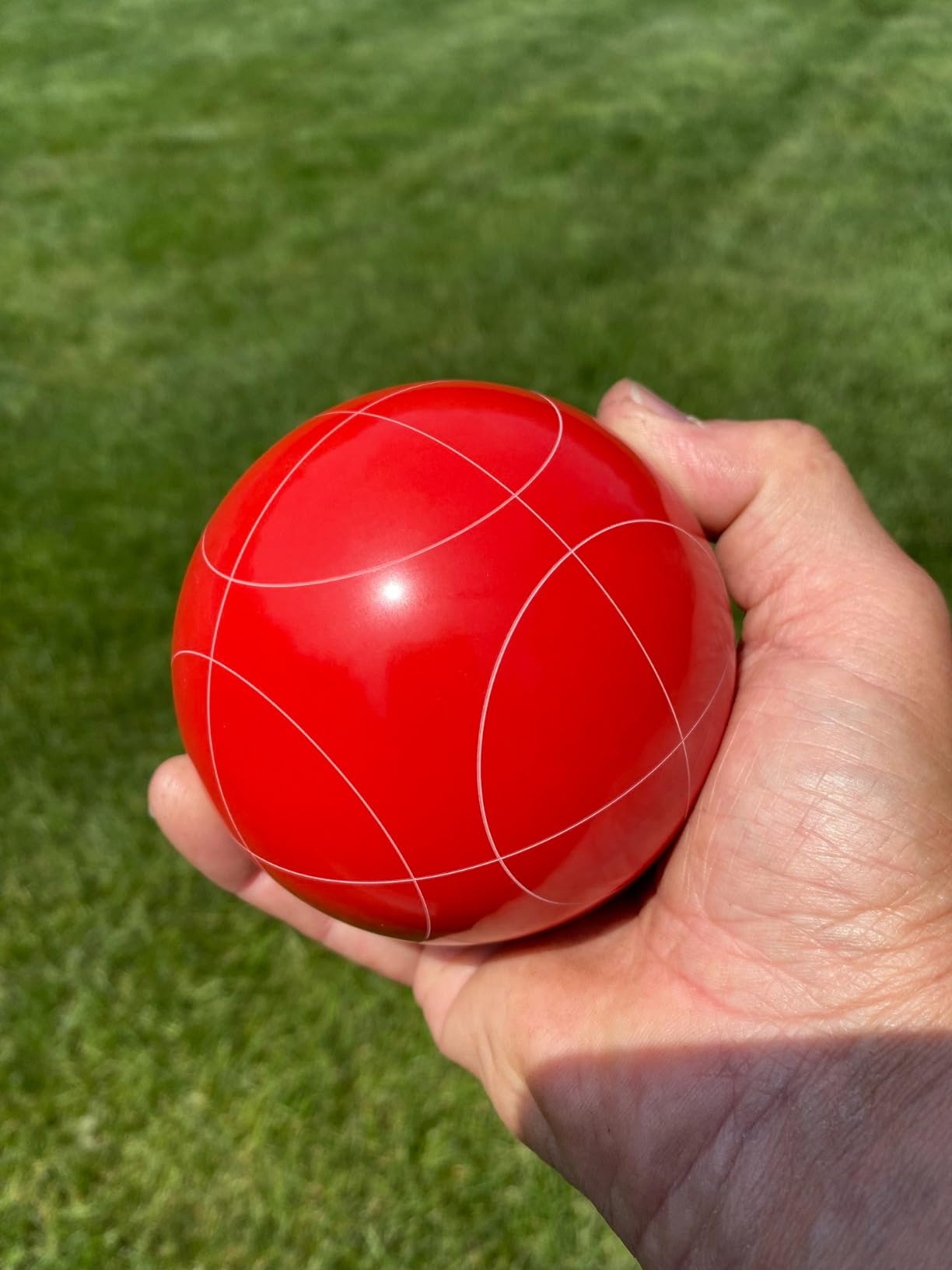 Bocce Ball Set Regulation Size and Weight for Professional Tournament, Backyard, Beach, Lawn Game with 8 Resin Bocci Balls, Pallino, Measuring Rope, Carrying Bag customer photo 1