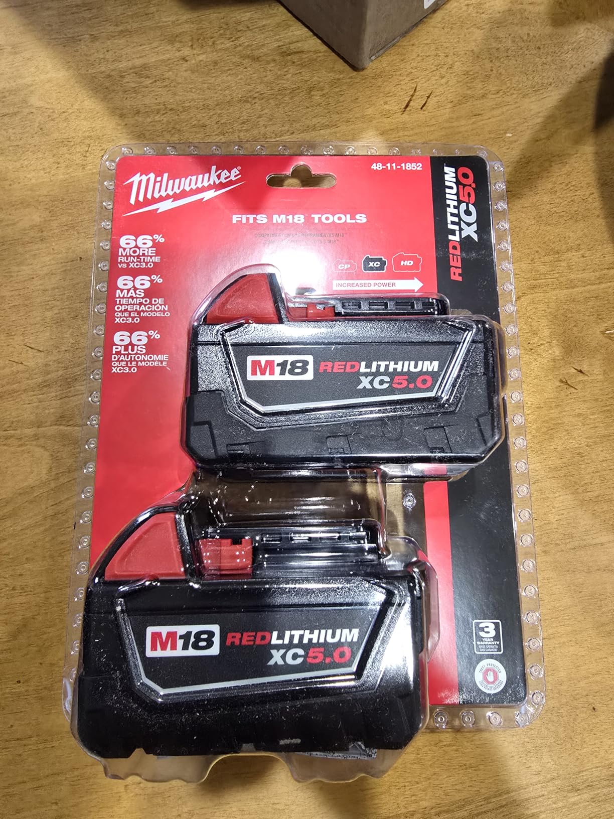 Milwaukee M18 48-11-1850 5.0 AH Batteries (2 Pack) customer photo 1