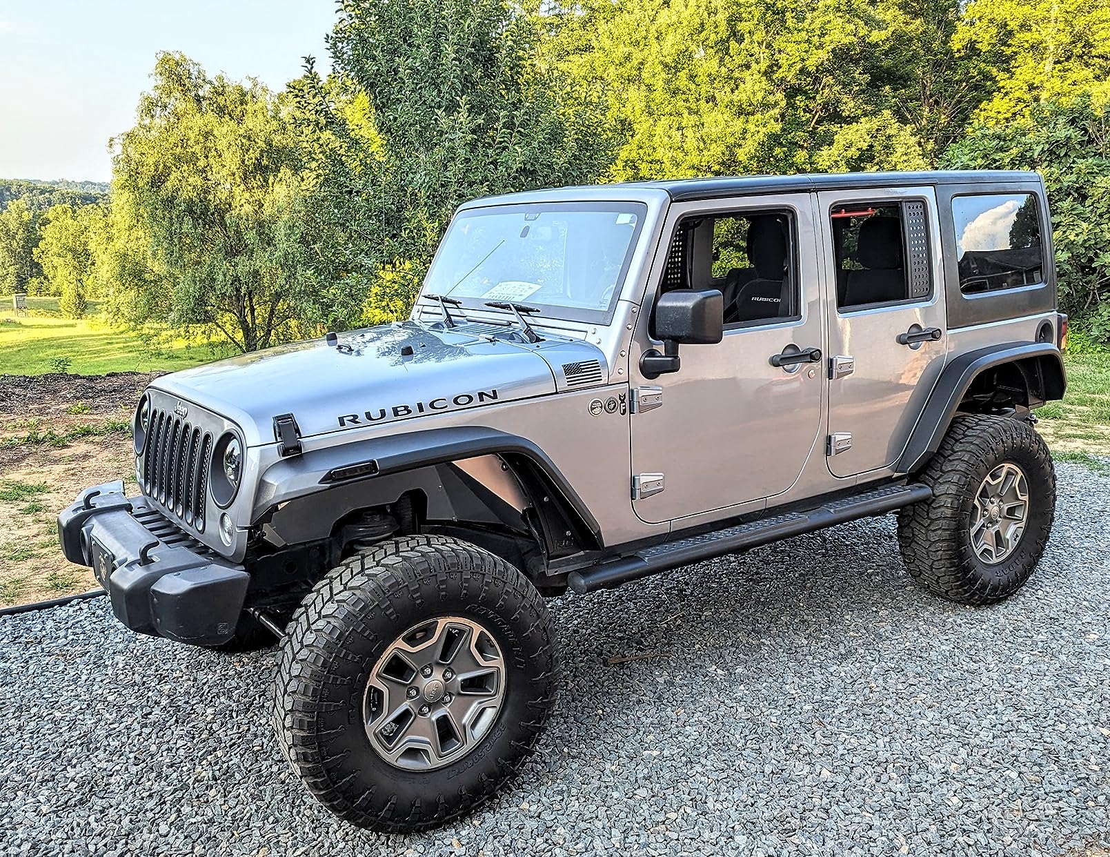 Rough Country High Clearance LED Flat Fender Flare Kit for Jeep Wrangler JK (2007-2018) - Set of 4 with Dual LED Lights customer photo 2