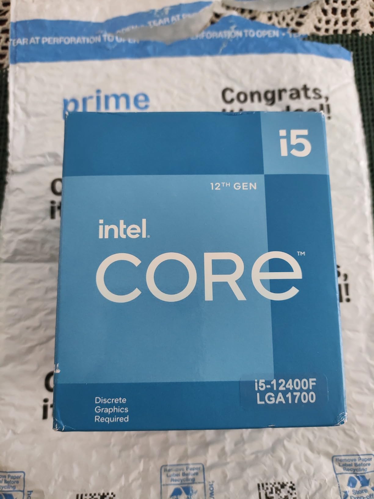 CPU Core i5-12400F / 6/12 / 2.5GHz / 6xxChipset / BX8071512400F customer photo 2