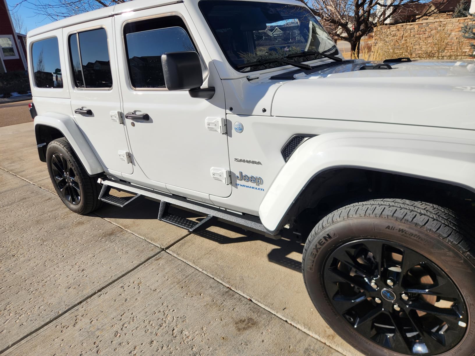 Drop Down Running Boards Compatible with 09-18 Ram 1500/10-26 Ram 2500 3500 Crew Cab(Incl 19-24 Classic), Dual-Stage Textured Black Powder Coated, 82 Inch Door Step Side Step Step Bars. customer photo 2