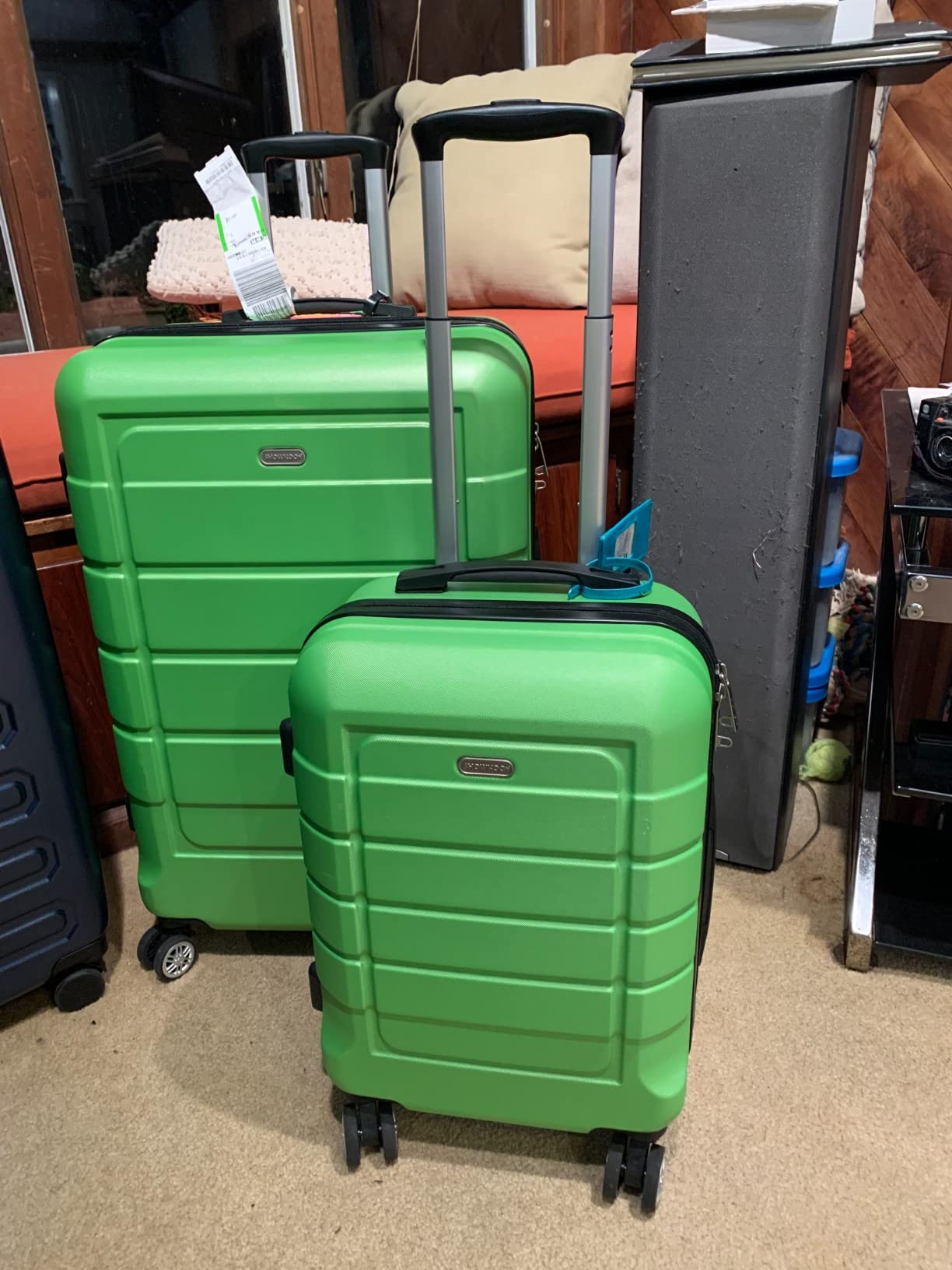 SHOWKOO Upgrade Luggage Sets 3pcs, 100% Premium PC Durable Expandable Luggage Suitcase with Double Wheels TSA Lock Mint Green customer photo 2