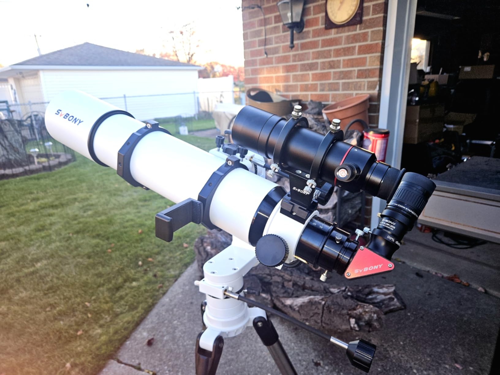 SVBONY SV208 Finder Scope, 8x50 Straight-Through Metal Optical Finderscope for Astronomical Telescope with Crosshair and Bracket Fully Multi-Coated Corrected Image with Illuminated Telescope Finder customer photo 1