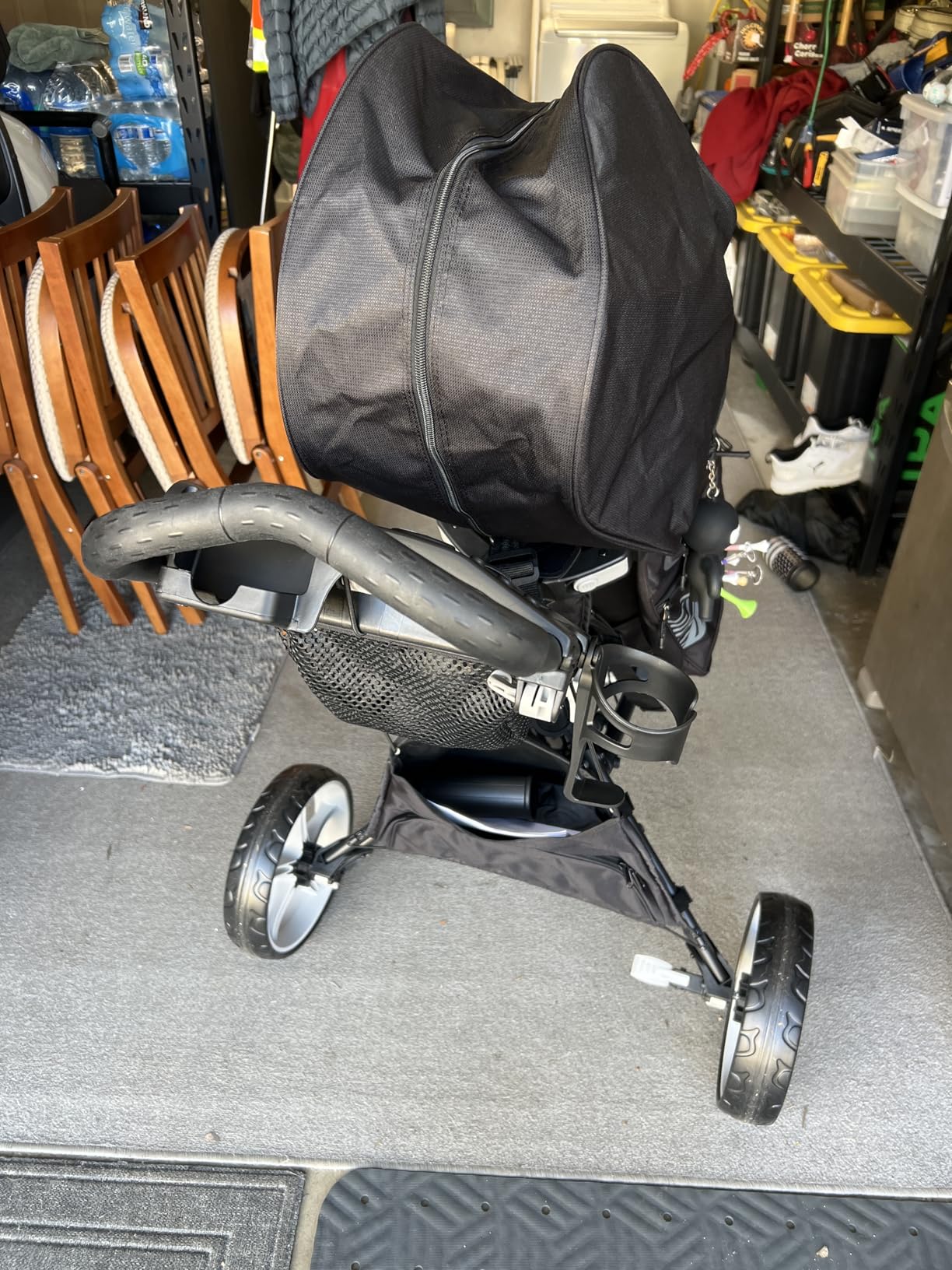 Caddytek CaddyLite ONE-Swivel V8 Golf Push Cart - Lightweight 3 Wheel Foldable Cart with One-Click Folding, 360° Swivel Front Wheel, Adjustable Handle, Cooler Basket, Umbrella & Drink Holder customer photo 2