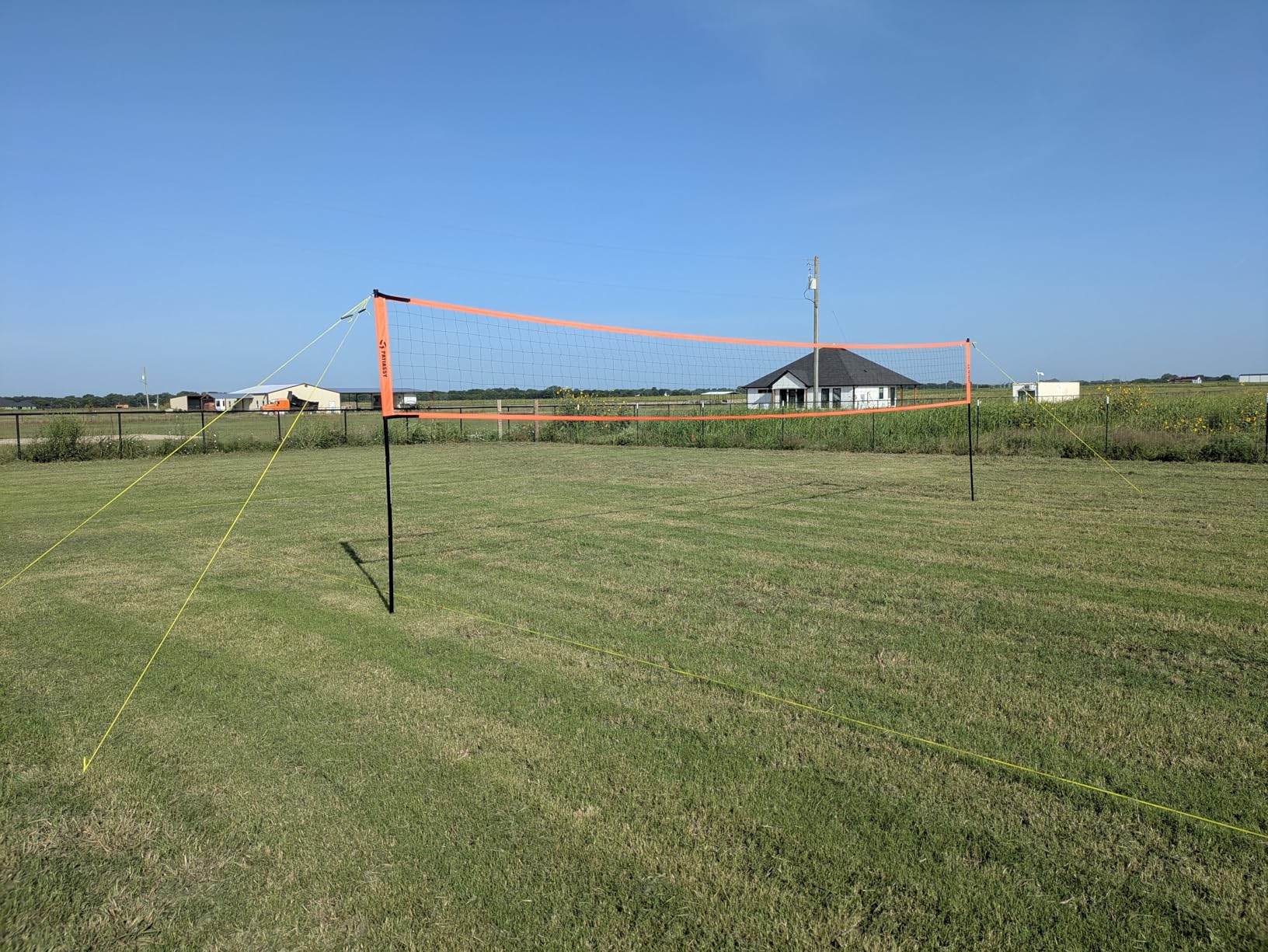 Outdoor Volleyball Net System Portable and Easy Setup Adjustable Height Poles with Volleyball, Pump, Hammer, Boundary Line, and Carry Bag for Backyard, Beach, Lawn customer photo 1