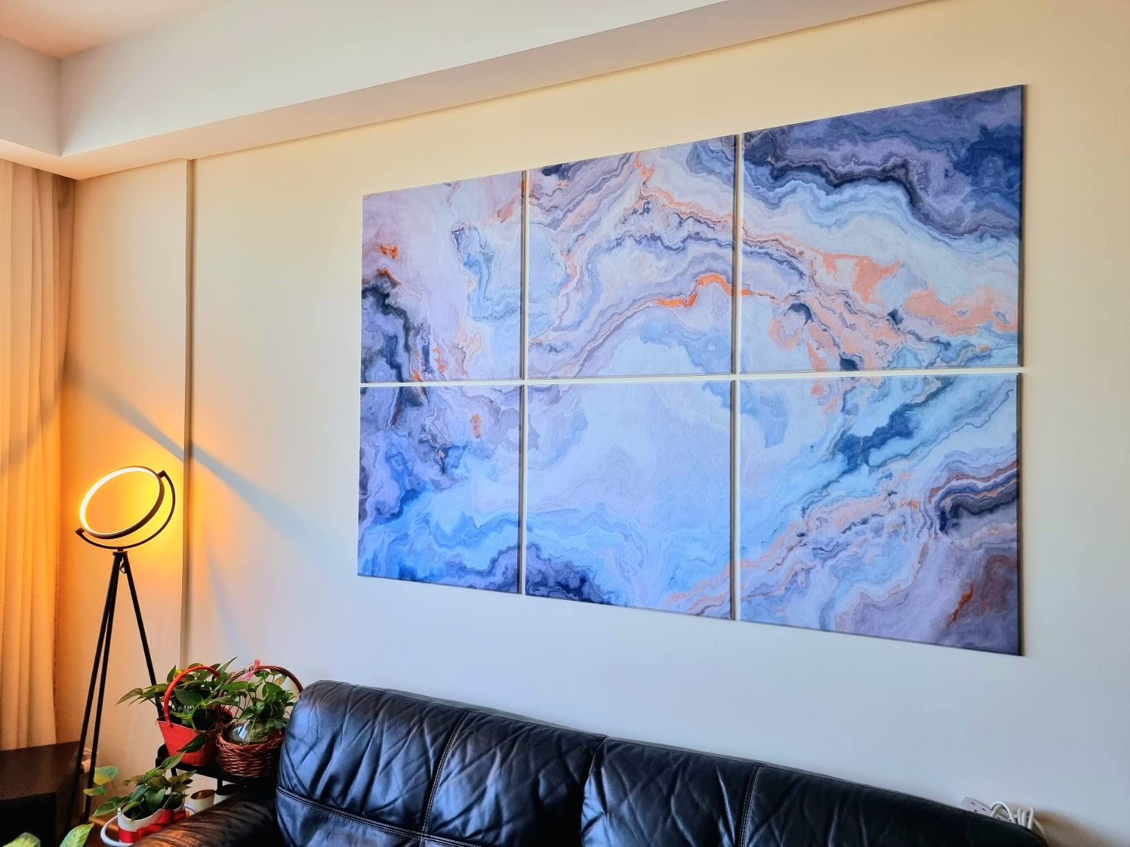 6 Pack Decorative Art Acoustic wall panels,Better Acoustic Treatment than foam, Premium Sound Absorbing and Soundproof wall panels for Recording studio and home, 72