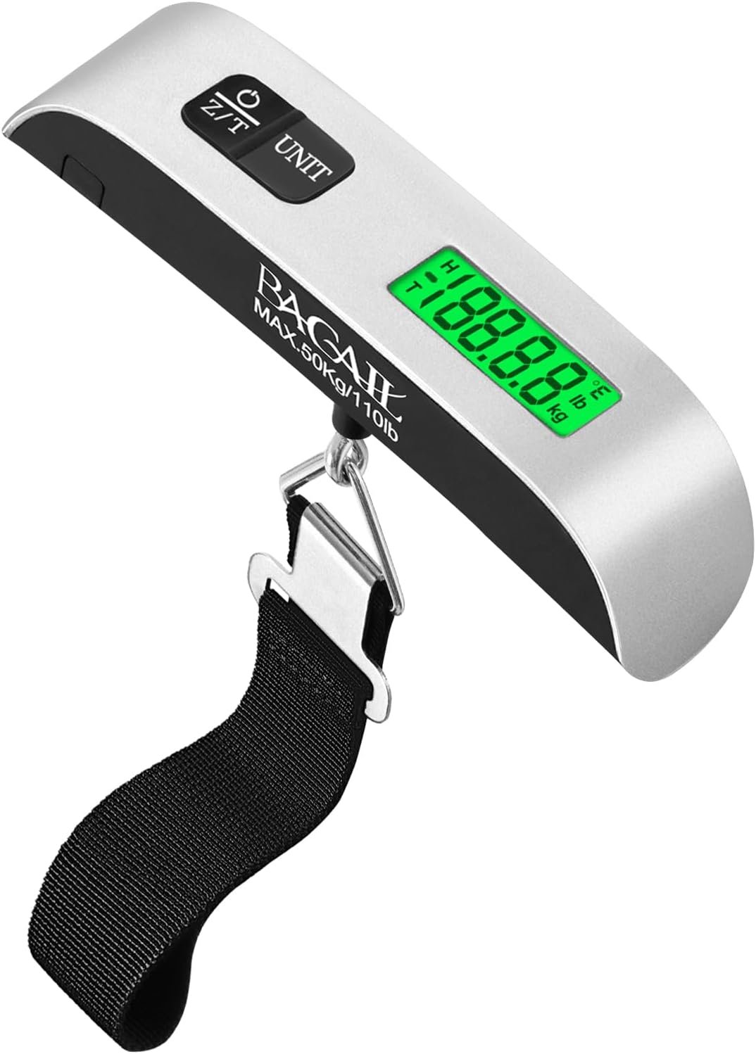 Digital Fish Scale Hanging Scale Fishing Scale, SKEAP 110lb/50kg Luggage Scale,Fish Weighing Scale, Upgrade Large Handle & Backlit LCD Display, Black,Fishing Gifts for Men,Black customer photo 1