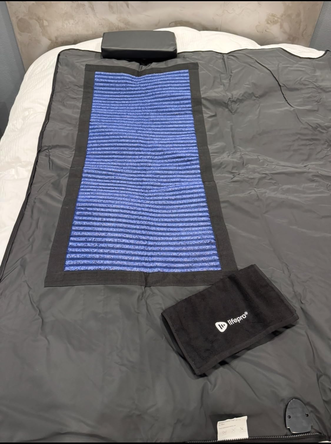 LifePro RejuvaWrap Infrared Sauna Blanket for Detox & Relaxation - Low EMF Carbon Fiber Heating, 9 Temp Levels, 5 Colors - Portable Sauna Blanket Infrared with Waterproof Interior customer photo 12