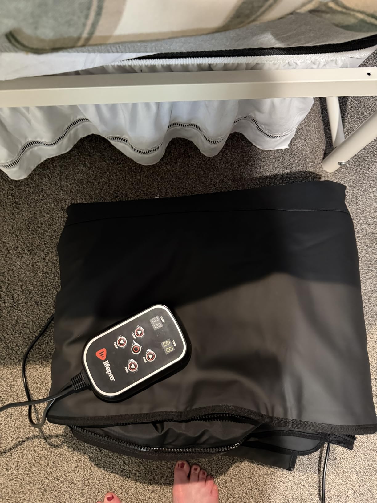 LifePro RejuvaWrap Infrared Sauna Blanket for Detox & Relaxation - Low EMF Carbon Fiber Heating, 9 Temp Levels, 5 Colors - Portable Sauna Blanket Infrared with Waterproof Interior customer photo 9