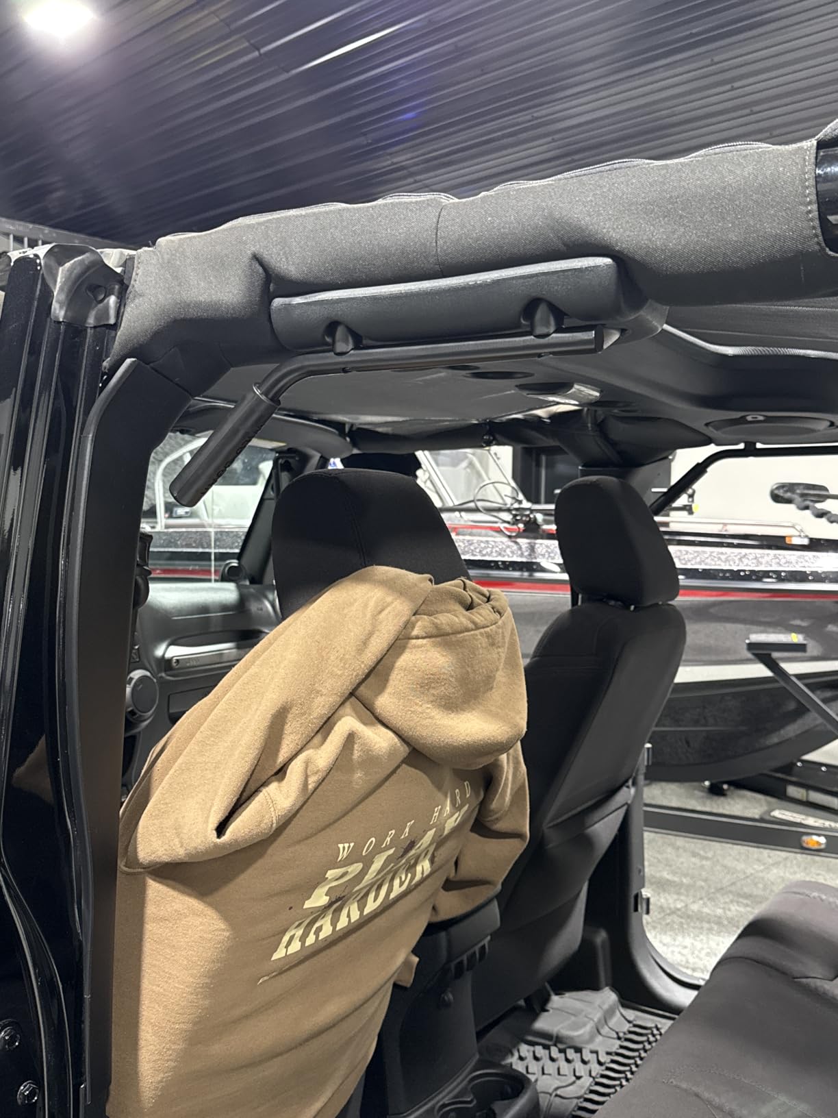 Front & Rear Grab Handle Kit Aluminum Alloy Grab Bar for 2007-2018 Jeep Wrangler JK JKU Rubicon Sport Sahara (Black) customer photo 2
