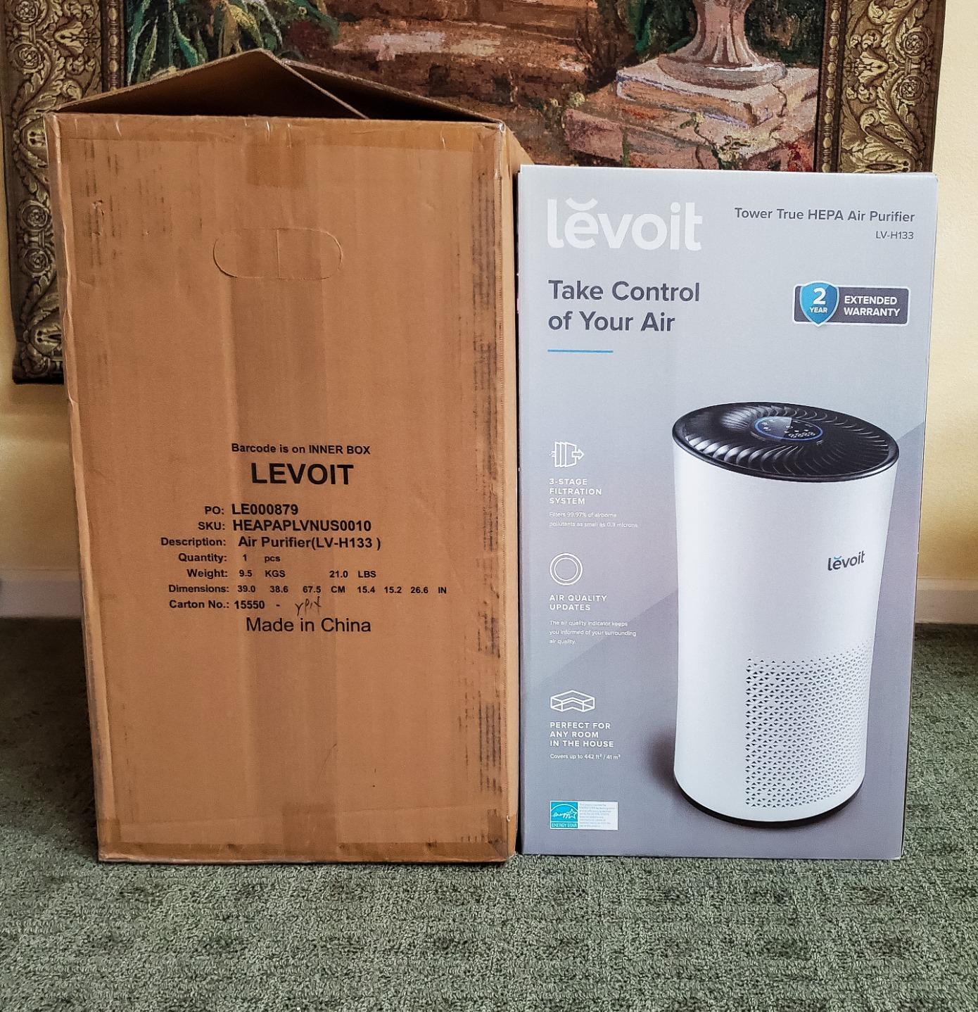 LEVOIT Air Purifiers for Home Large Room With Air Quality Monitor, Quiet for Bedroom, 3-in-1 Filter, Auto Mode, LV-H133, Black customer photo 1