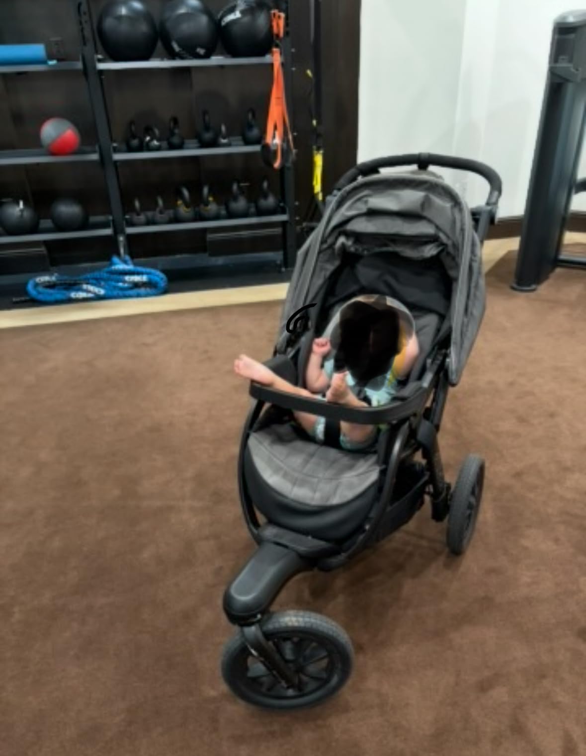 Chicco Activ3 Jogging Stroller, All-Terrain Stroller, Compatible with Chicco Infant Car Seats (not Included), Baby Travel Gear | Eclipse/Grey customer photo 1