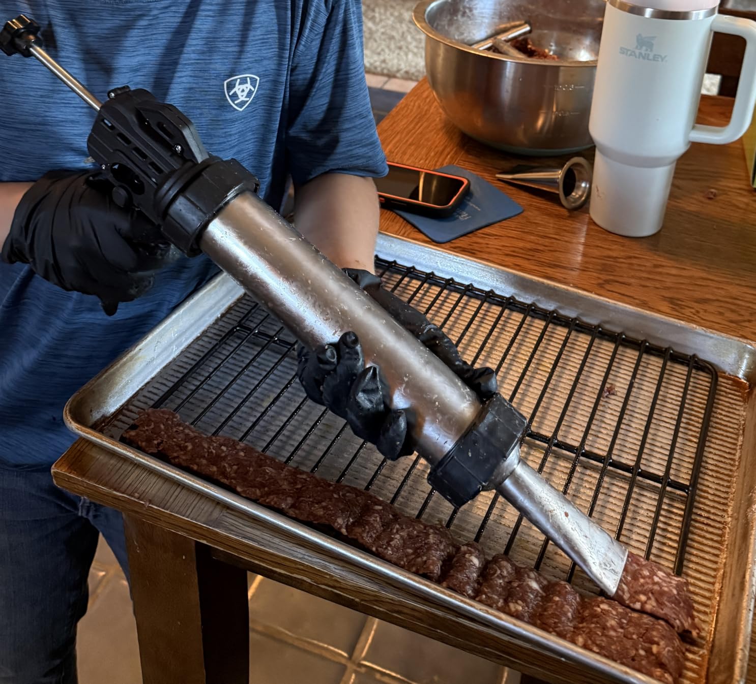 Large Capacity Jerky Gun Kits, Jerky Cannon, Stainless Steel Jerky Maker, Jerky Shooter, Meat Gun, Beef Deer Jerky Making Gun Kit, Gifts for Women Men customer photo 1