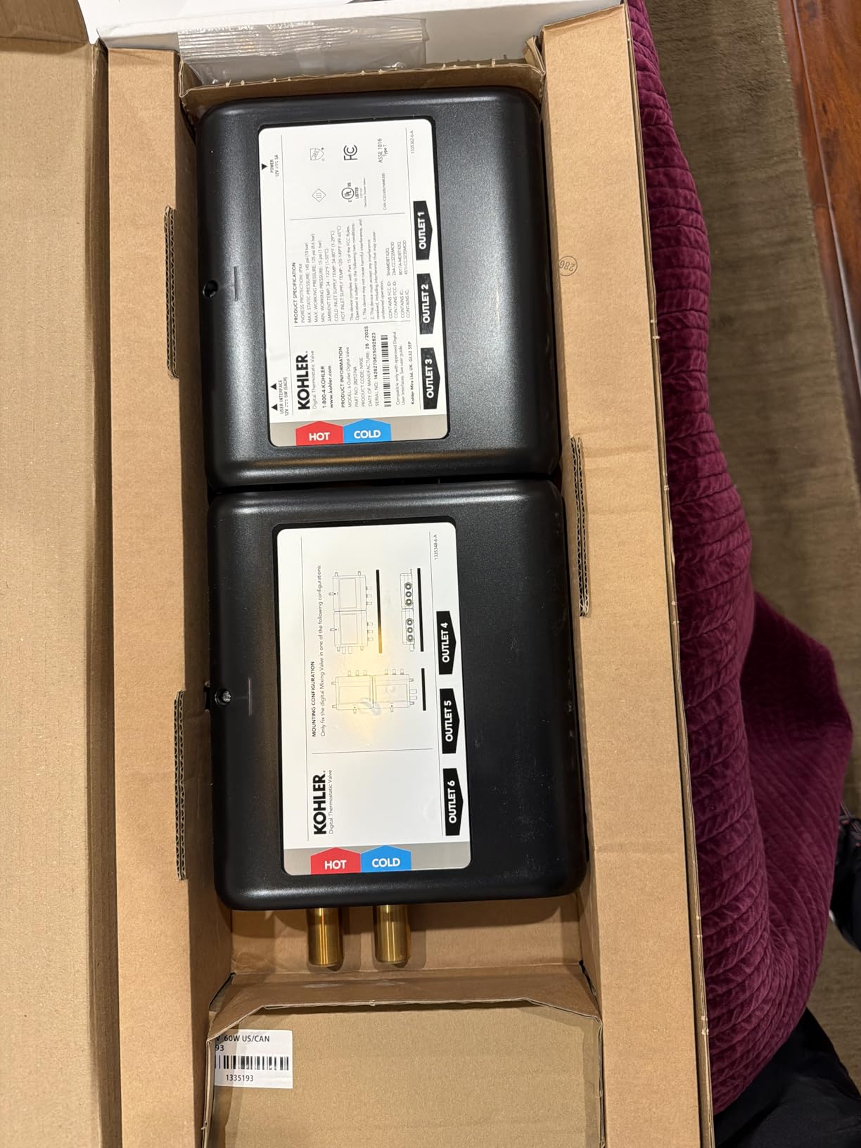 KOHLER 28209-NA Anthem Two-Port Digital Thermostatic Valve, Provides Accurate & Consistent Temperature, For Use with the Anthem Digital Control customer photo 1