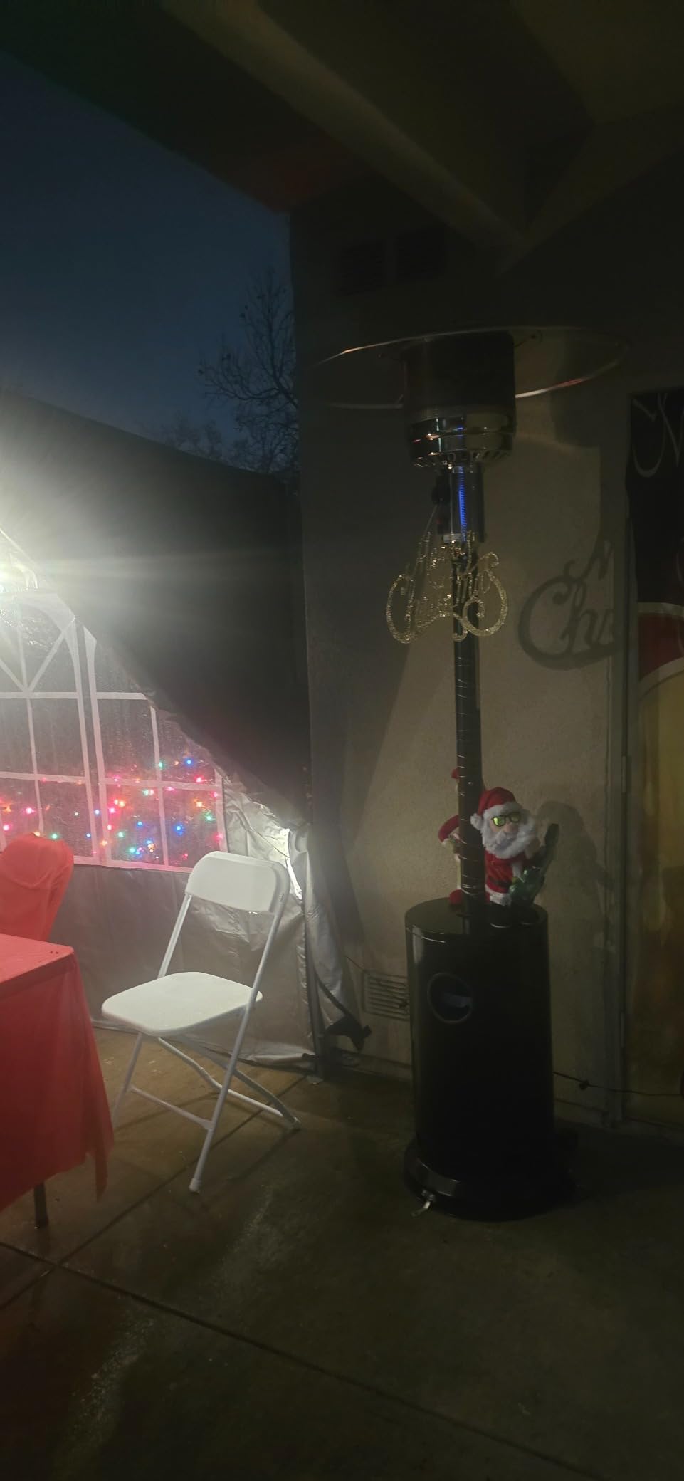 Hykolity 50,000 BTU Patio Heater with Sand Box, Table Design, Double-Layer Stainless Steel Burner, Wheels, Tip-over Protection System, Outdoor Heater for Home and Residential, Brown customer photo 2