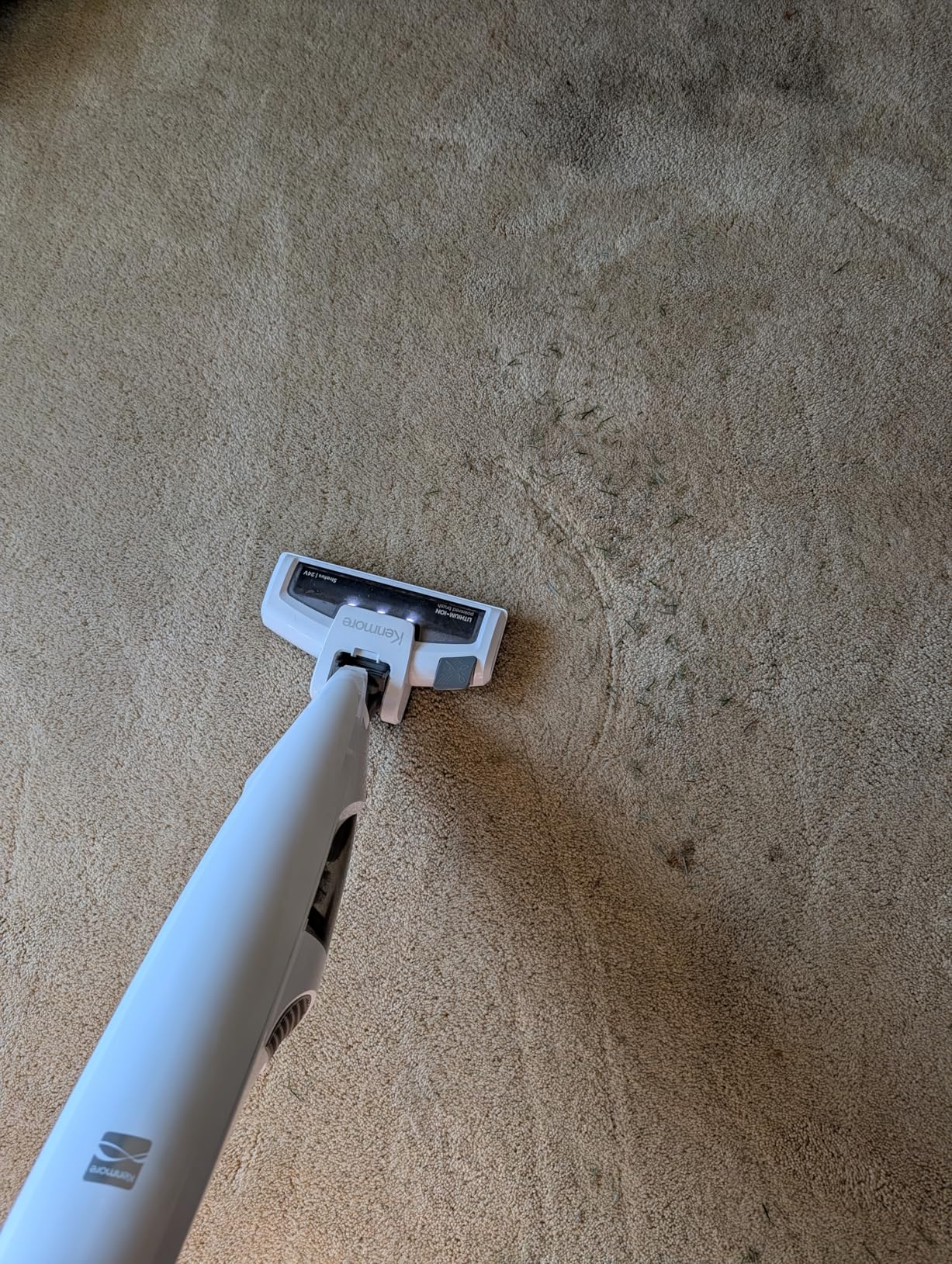 Kenmore DS1030 Cordless Stick Vacuum Lightweight Cleaner 2-Speed Power Suction LED Headlight 2-in-1 Handheld for Hardwood Floor, Carpet & Pet Hair, White customer photo 1