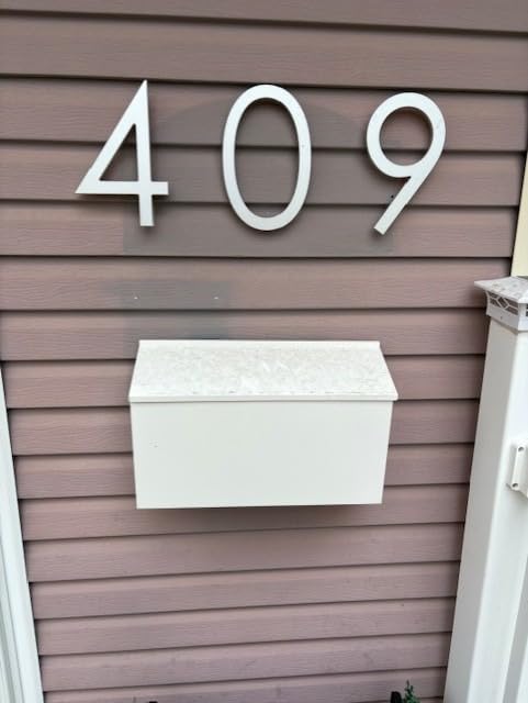 8 Inch Floating House Numbers, Address Numbers for Outside, Metal Black Large Modern House Numbers, Door Numbers for Mount Aluminum Black Number 8 customer photo 2