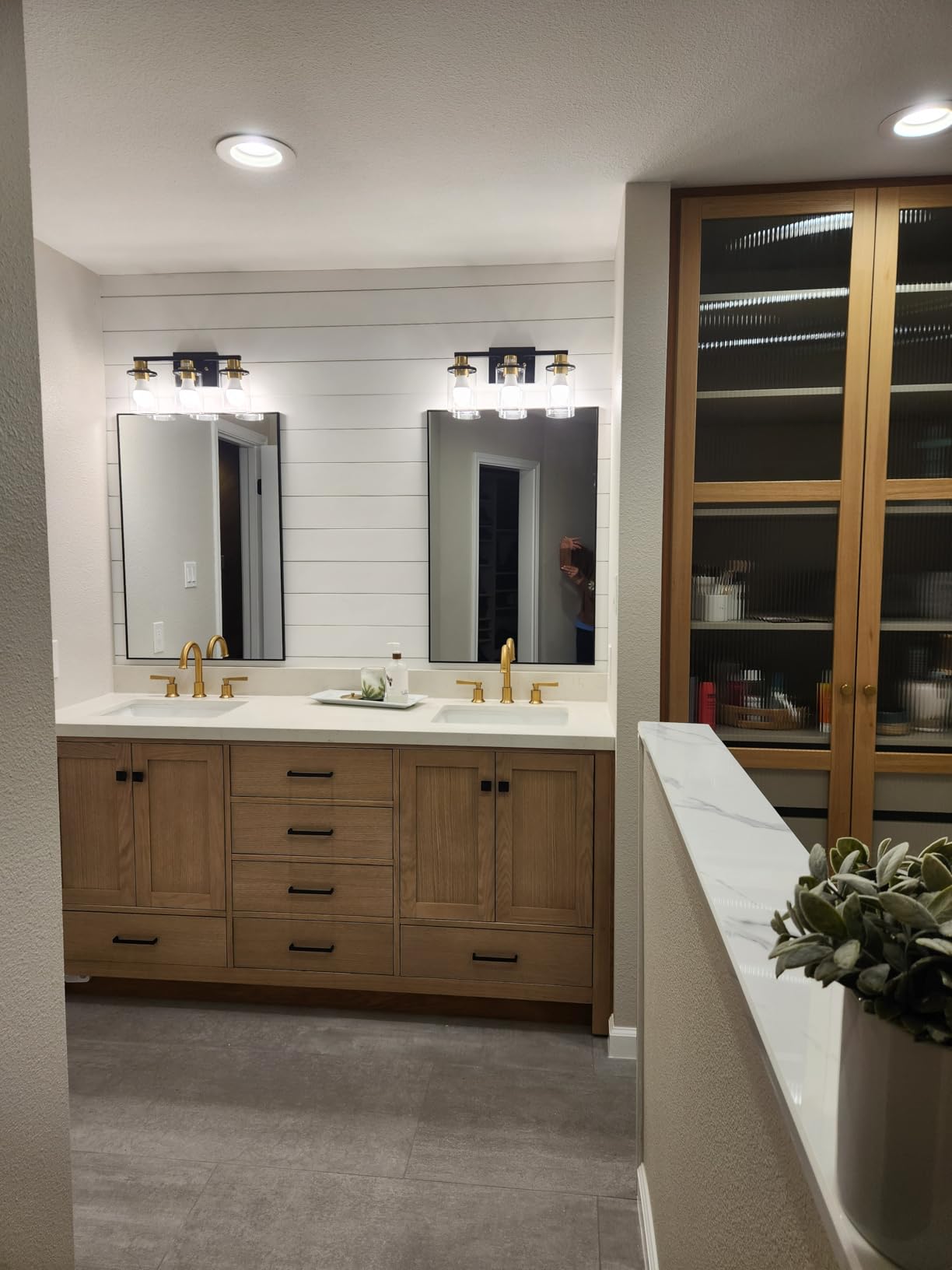 ARIEL Cambridge 72-inch Bathroom Vanity with Sink,Solid Wood, 0.75-inch Italian Carrara Marble Countertop, Double Rectangular Porcelain Sink, 4 Soft Closing Doors, 6 Dovetail Drawers, White customer photo 1